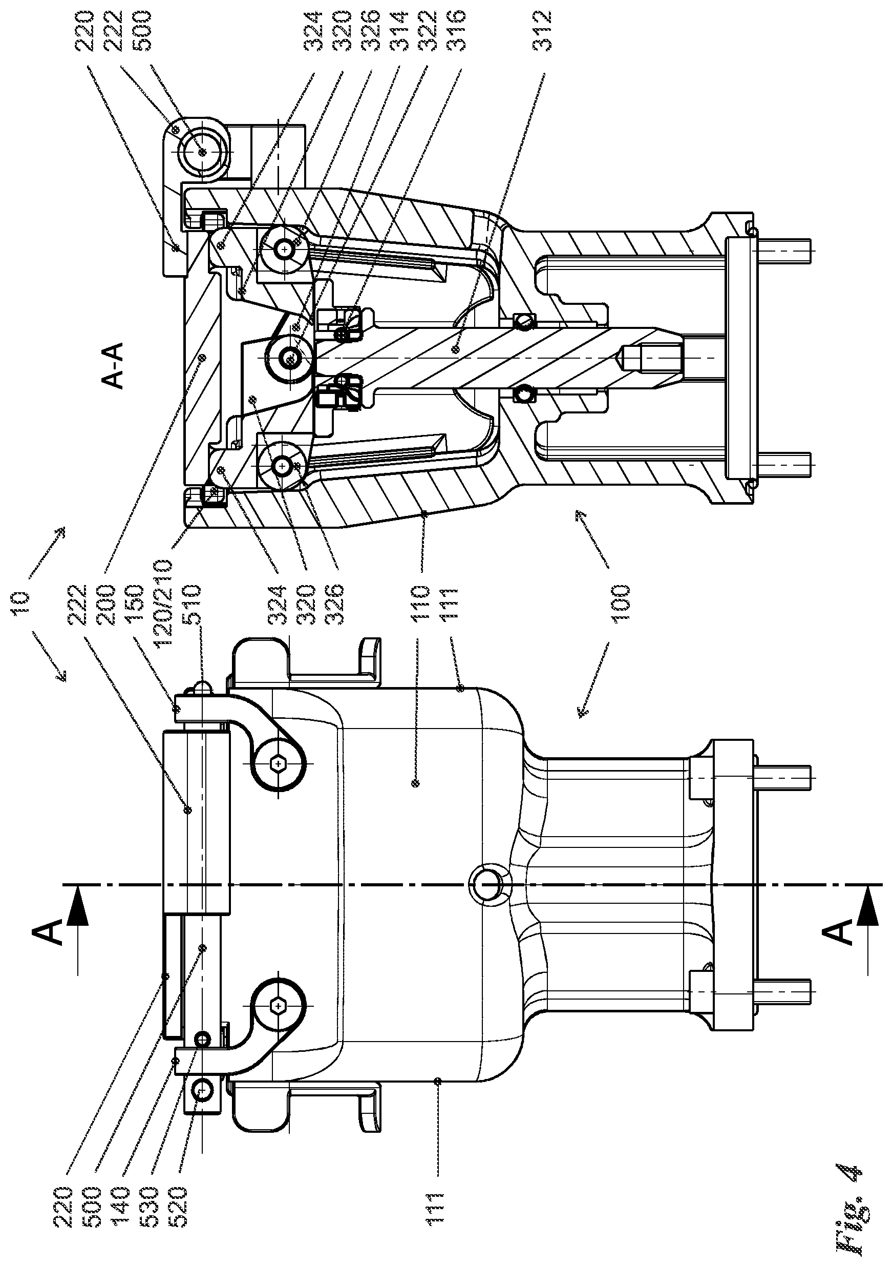 Patent US12104716 Figure 4 – Pinch valve