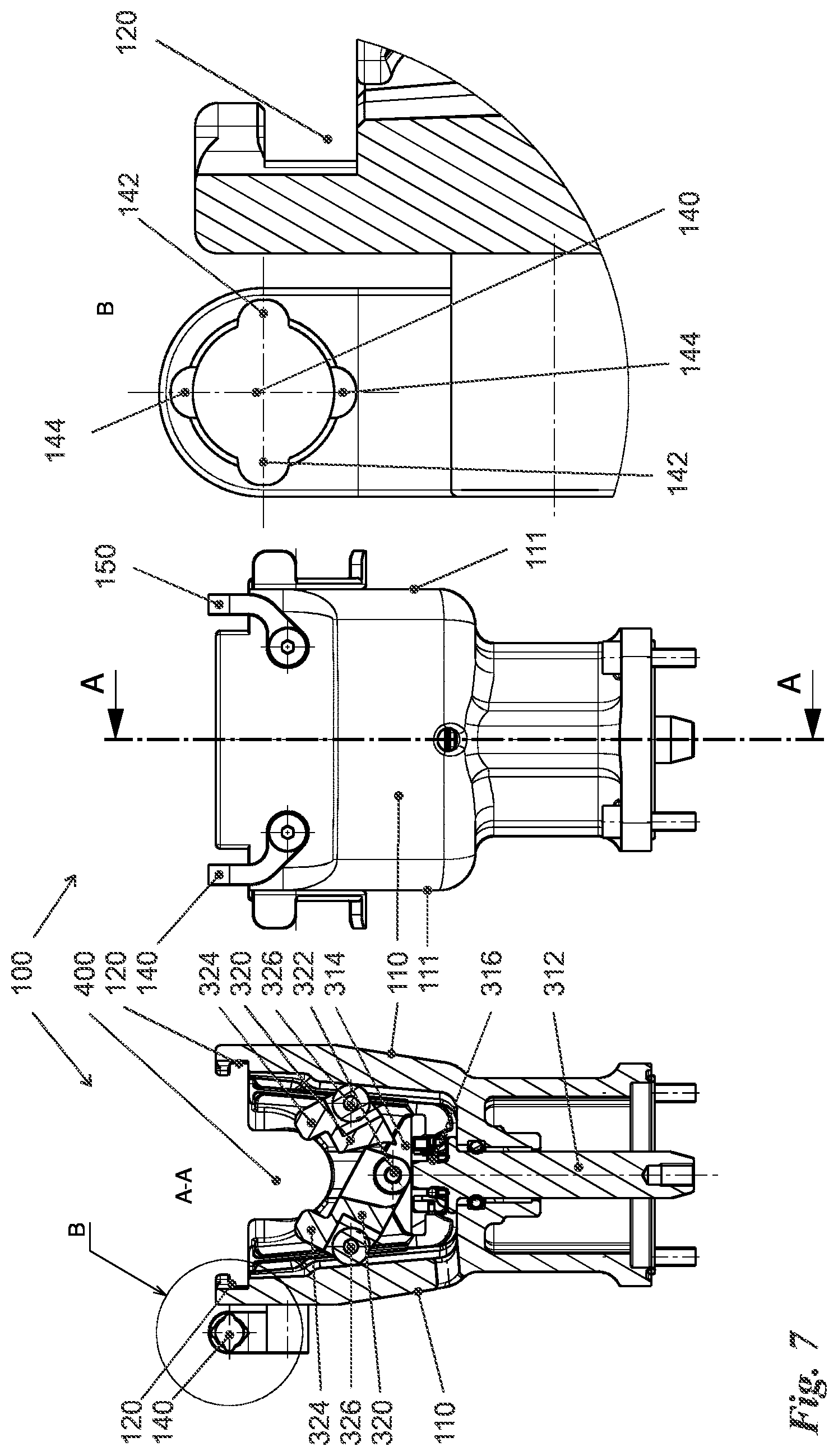 Patent US12104716 Figure 7 – Pinch valve