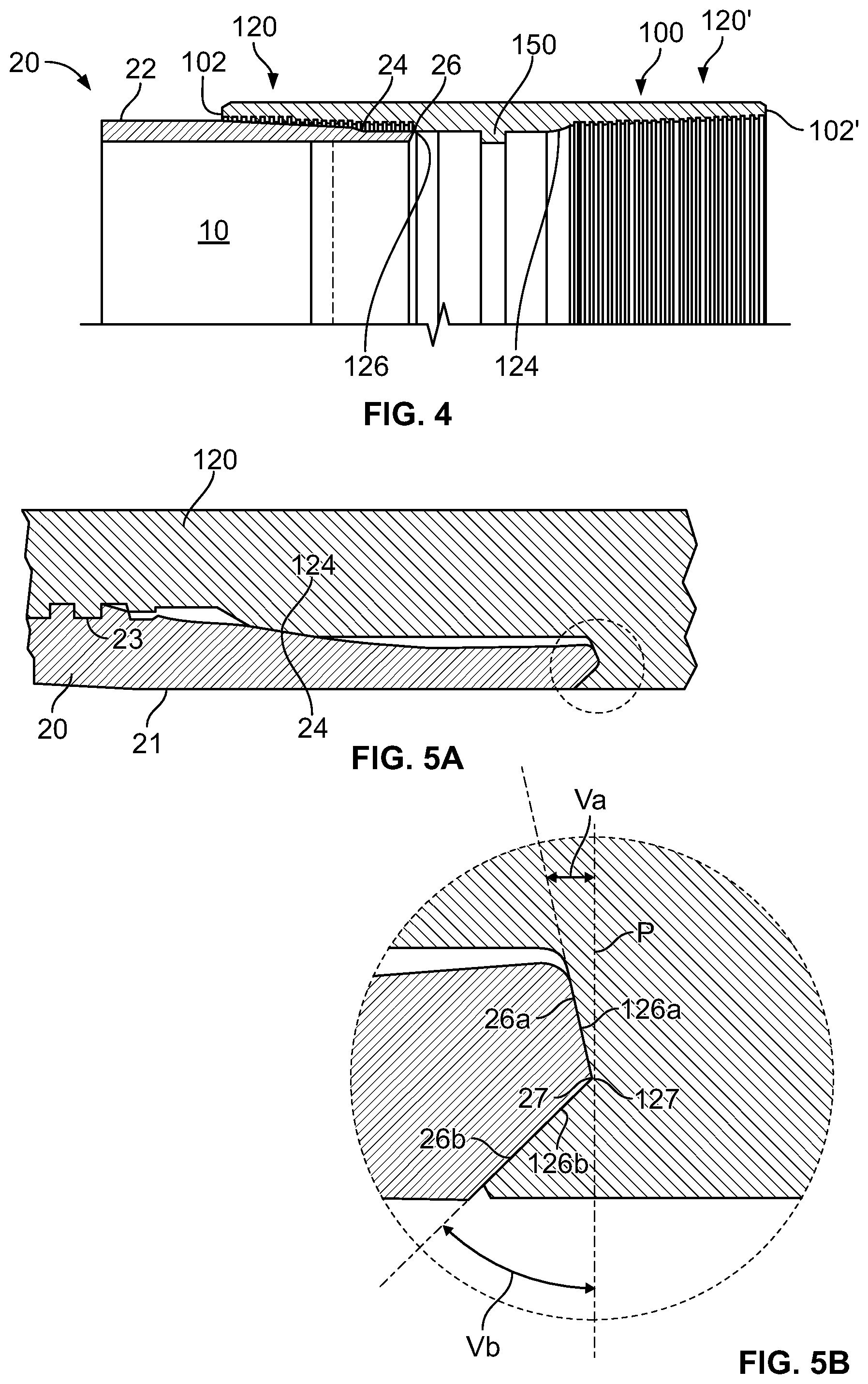 Patent US12104720 Figure 5 – Torque shoulder of a premium connection