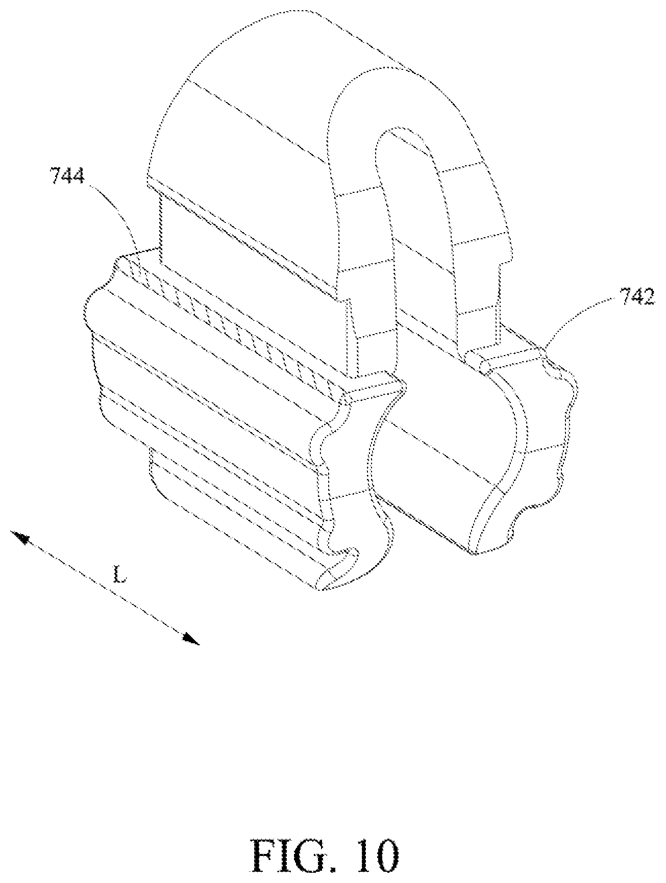Patent US12104725 Figure 10 – Cable fixing device and antenna