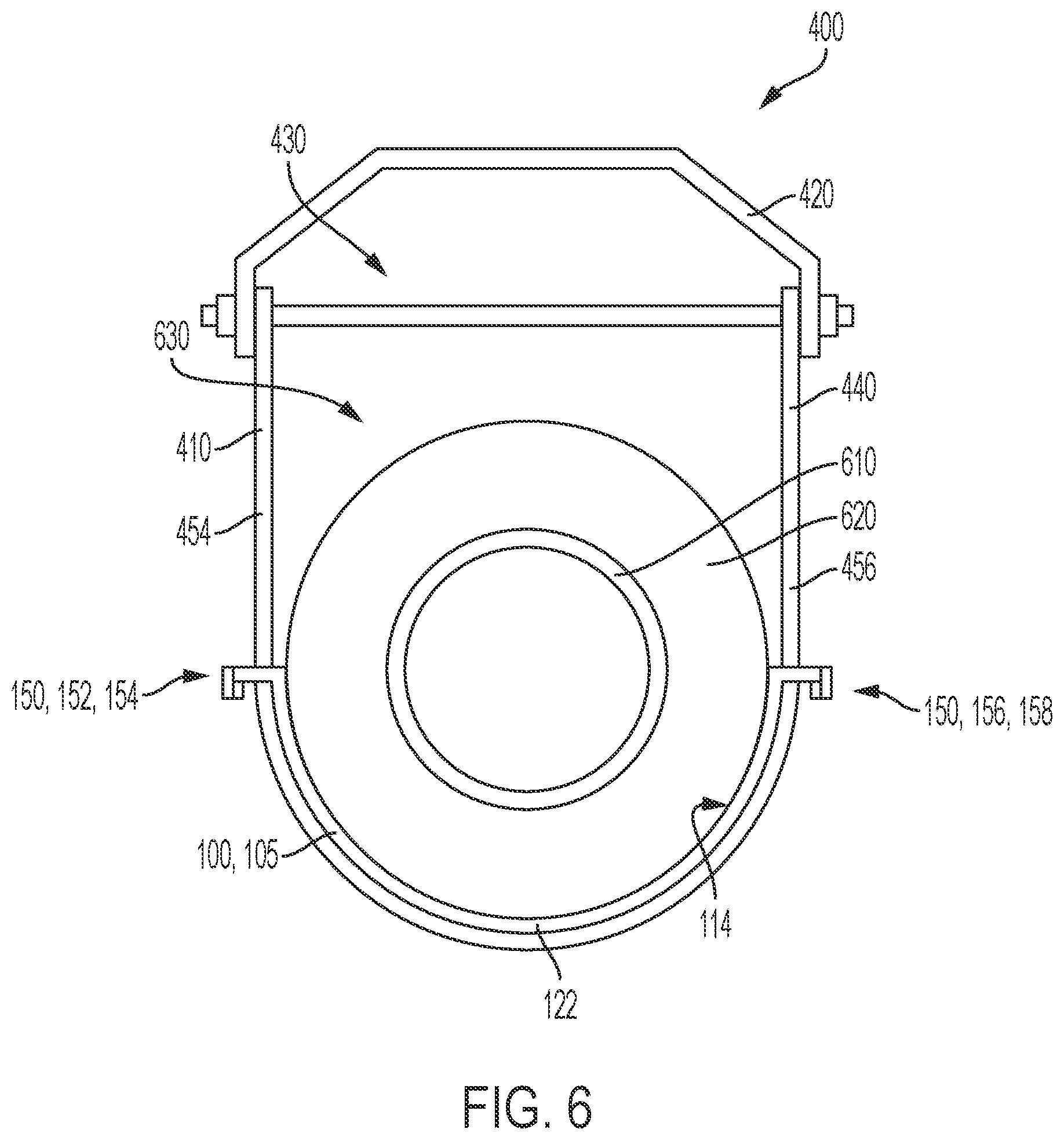 Patent US12104726 Figure 4 – Lockable pipe shield