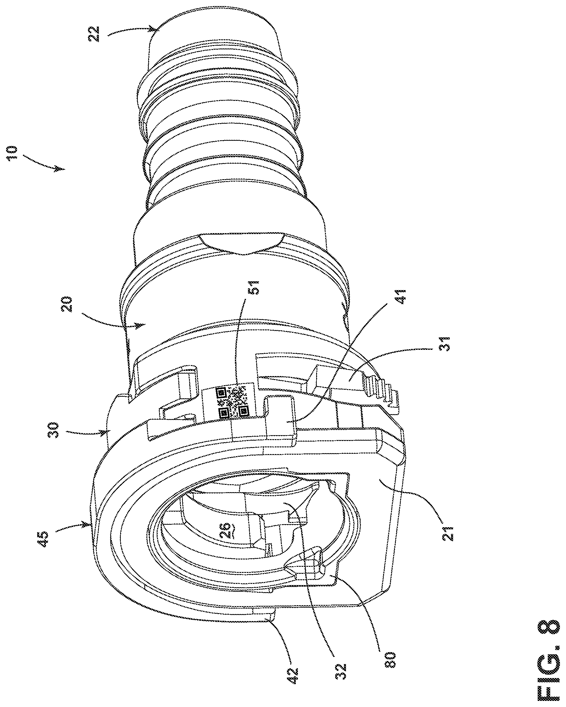 Patent US12104729 Figure 8 – Quick connector verification system and related method of use