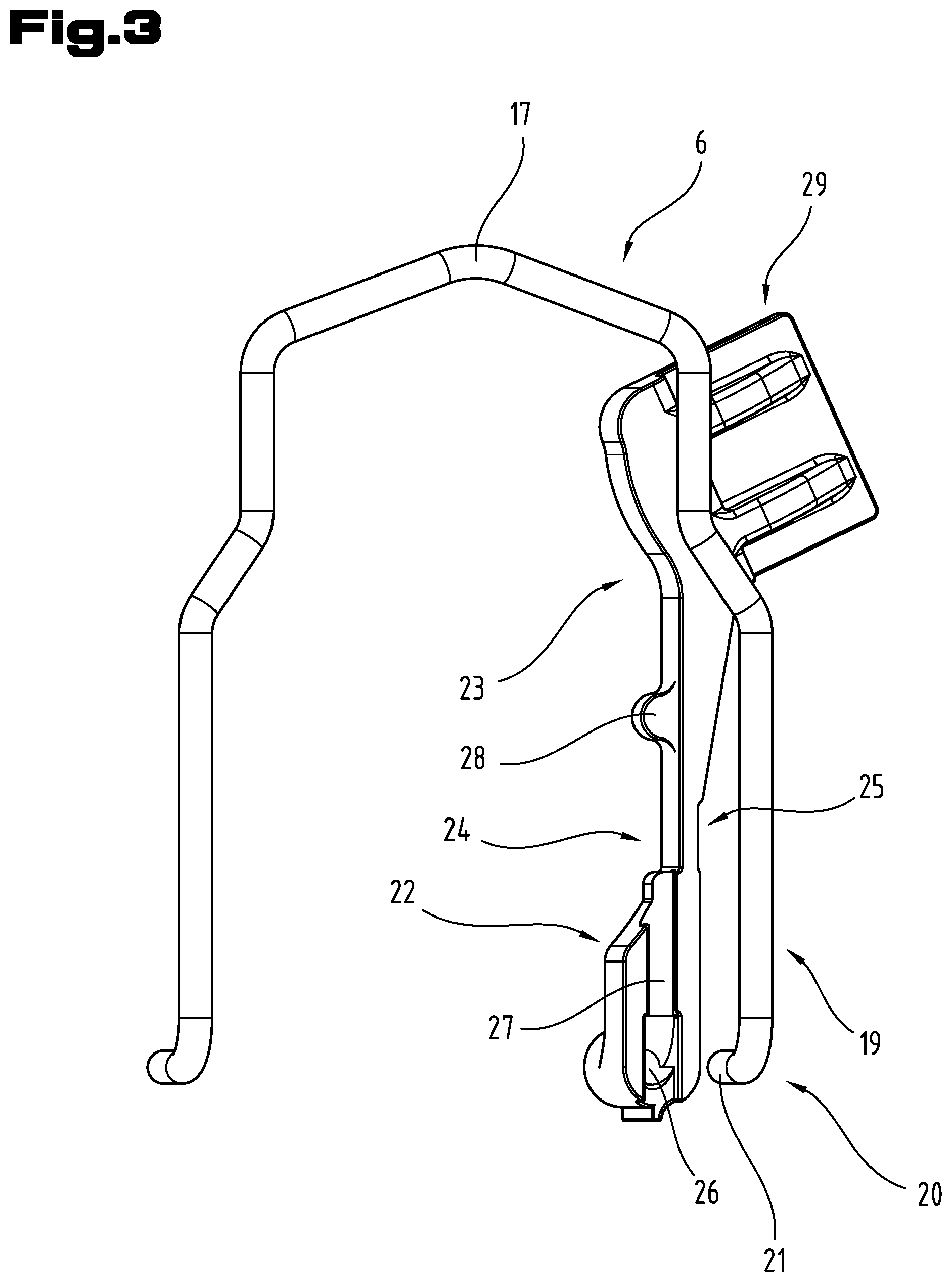 Patent US12104732 Figure 3 – Plug-in connector for connecting pipes for liquid or gaseous media