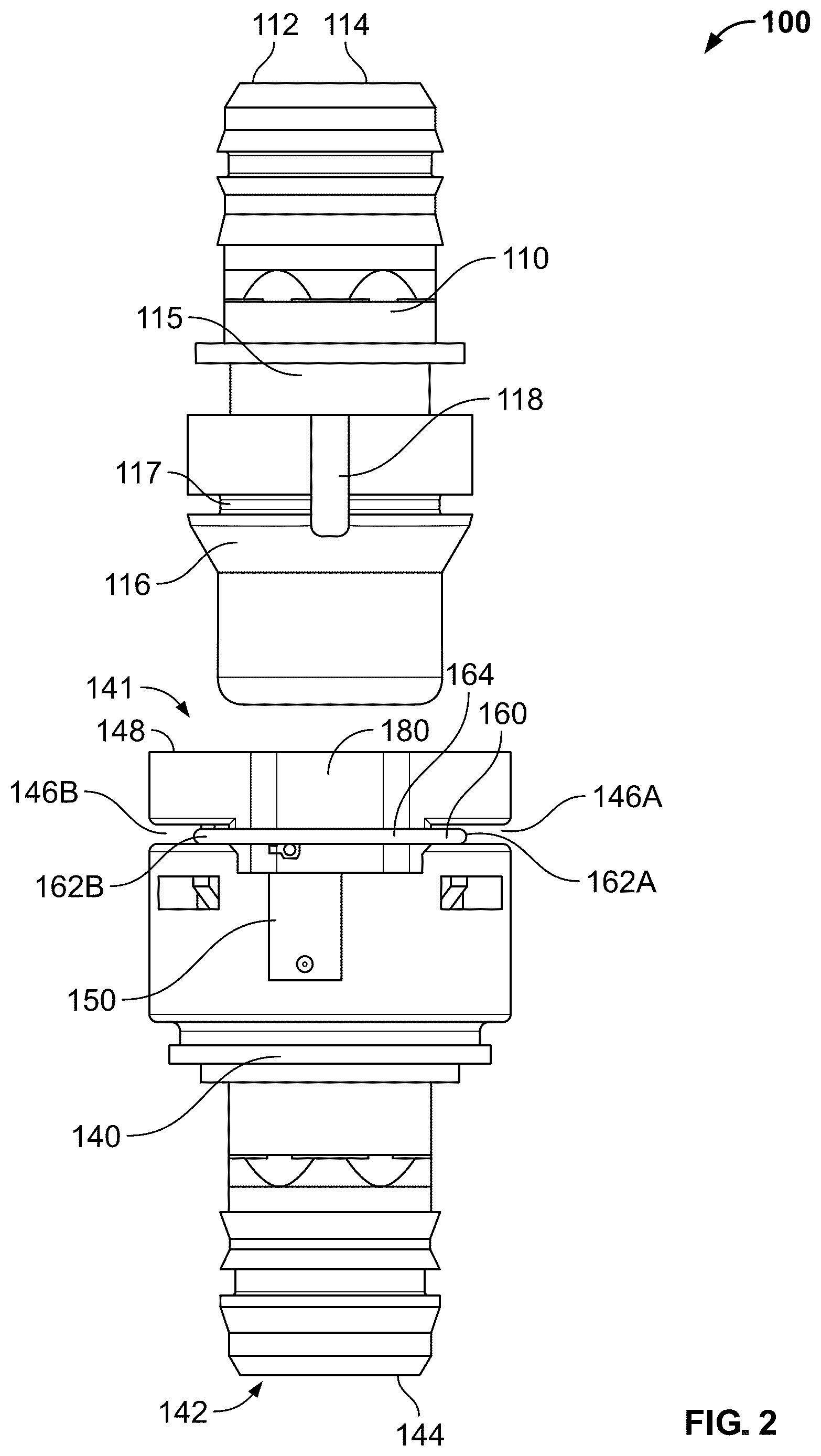 Patent US12104733 Figure 2 – VDA connector assembly with verification