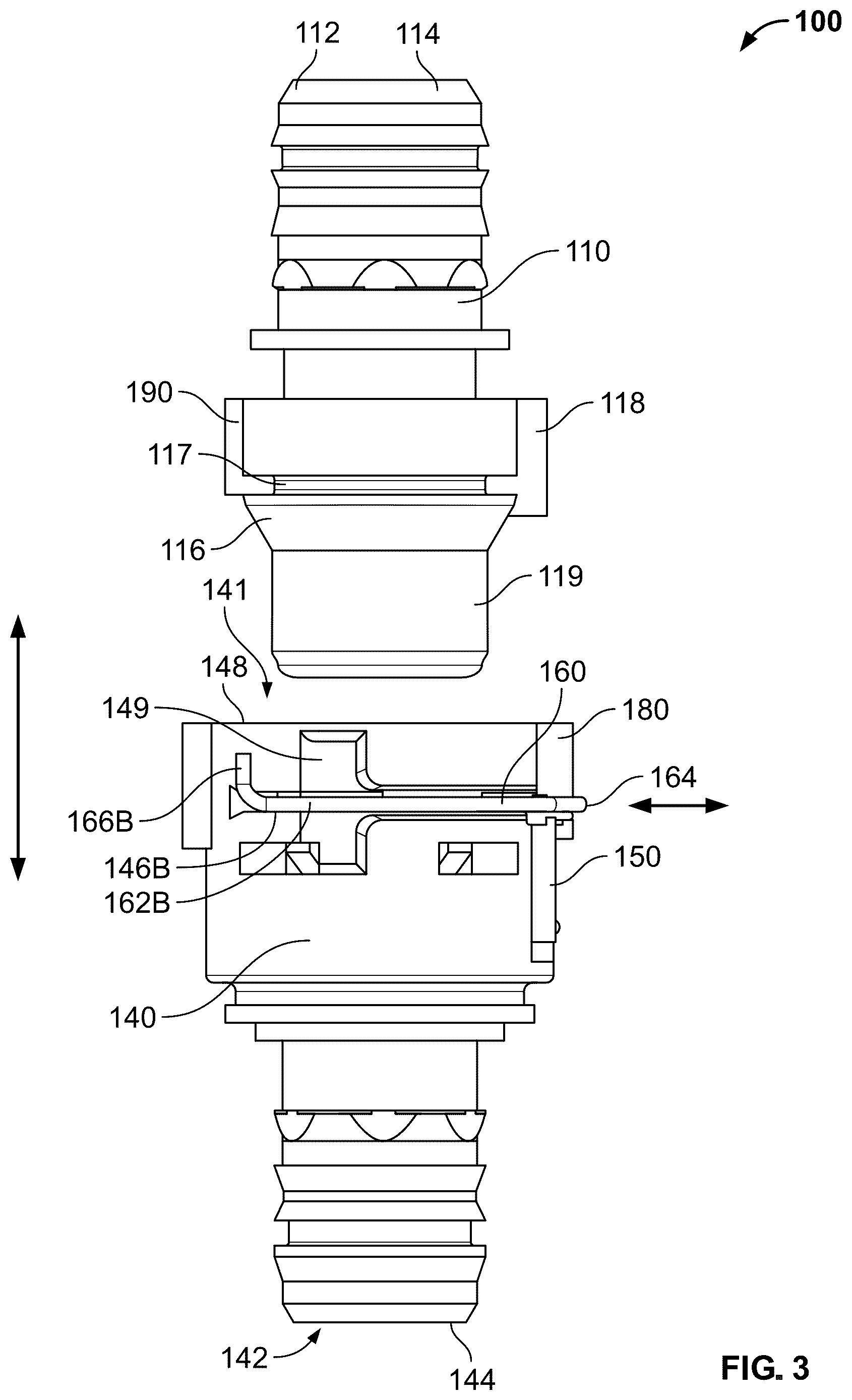 Patent US12104733 Figure 3 – VDA connector assembly with verification