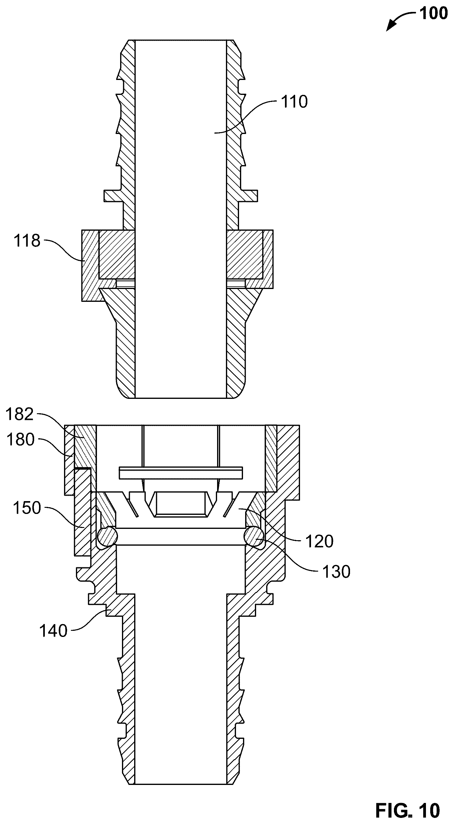 Patent US12104733 Figure 8 – VDA connector assembly with verification