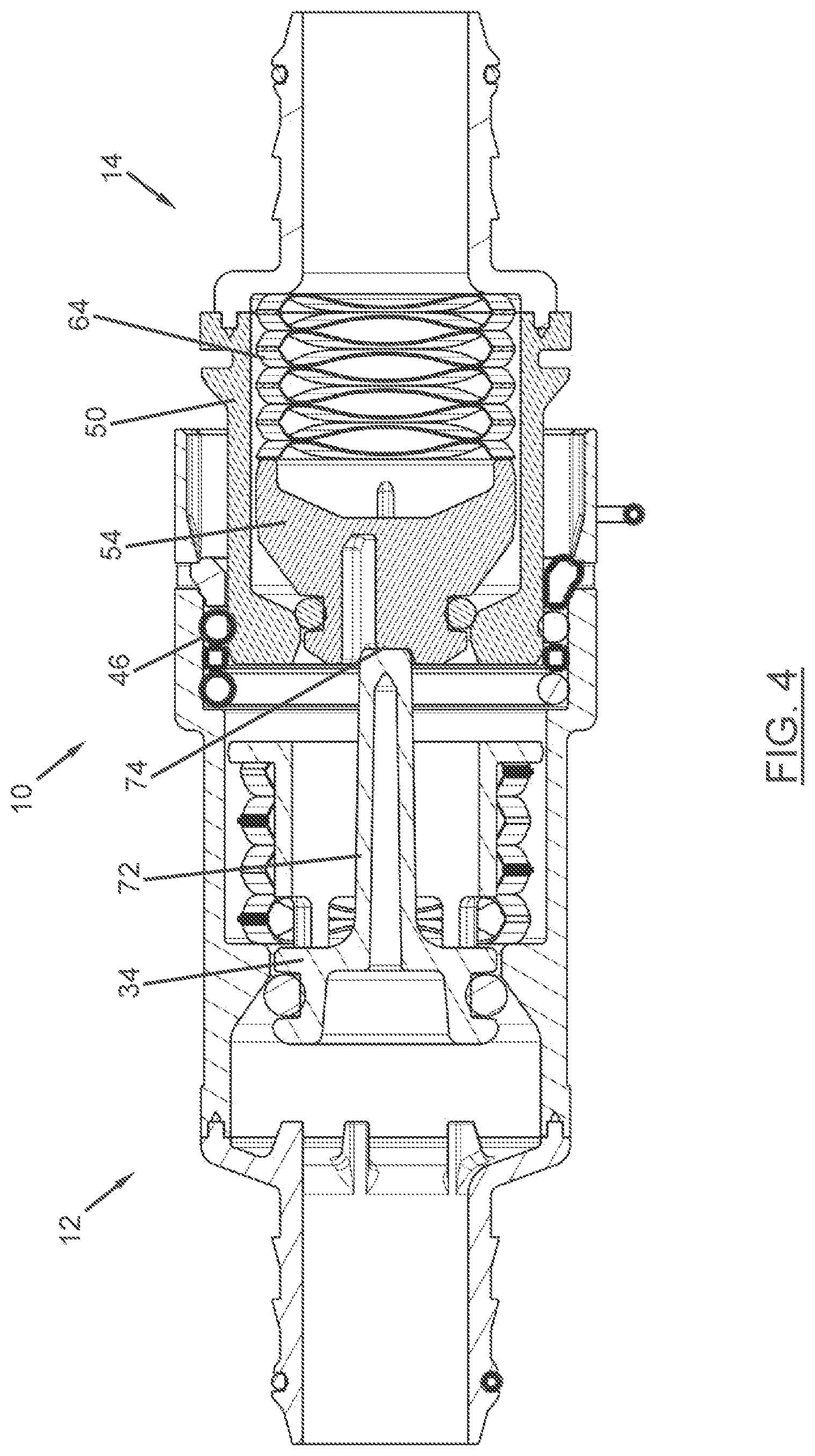 Patent US12104734 Figure 4 – Receiving unit of a coupling device for fluid lines