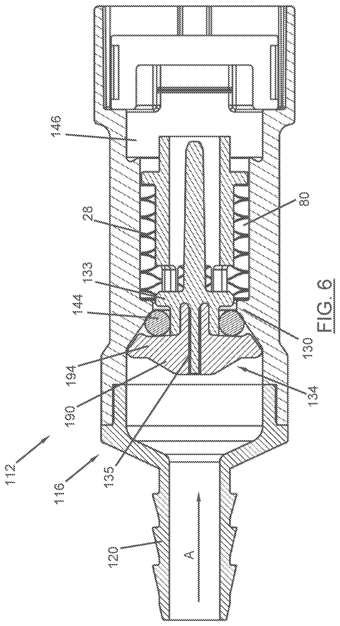 Patent US12104734 Figure 6 – Receiving unit of a coupling device for fluid lines