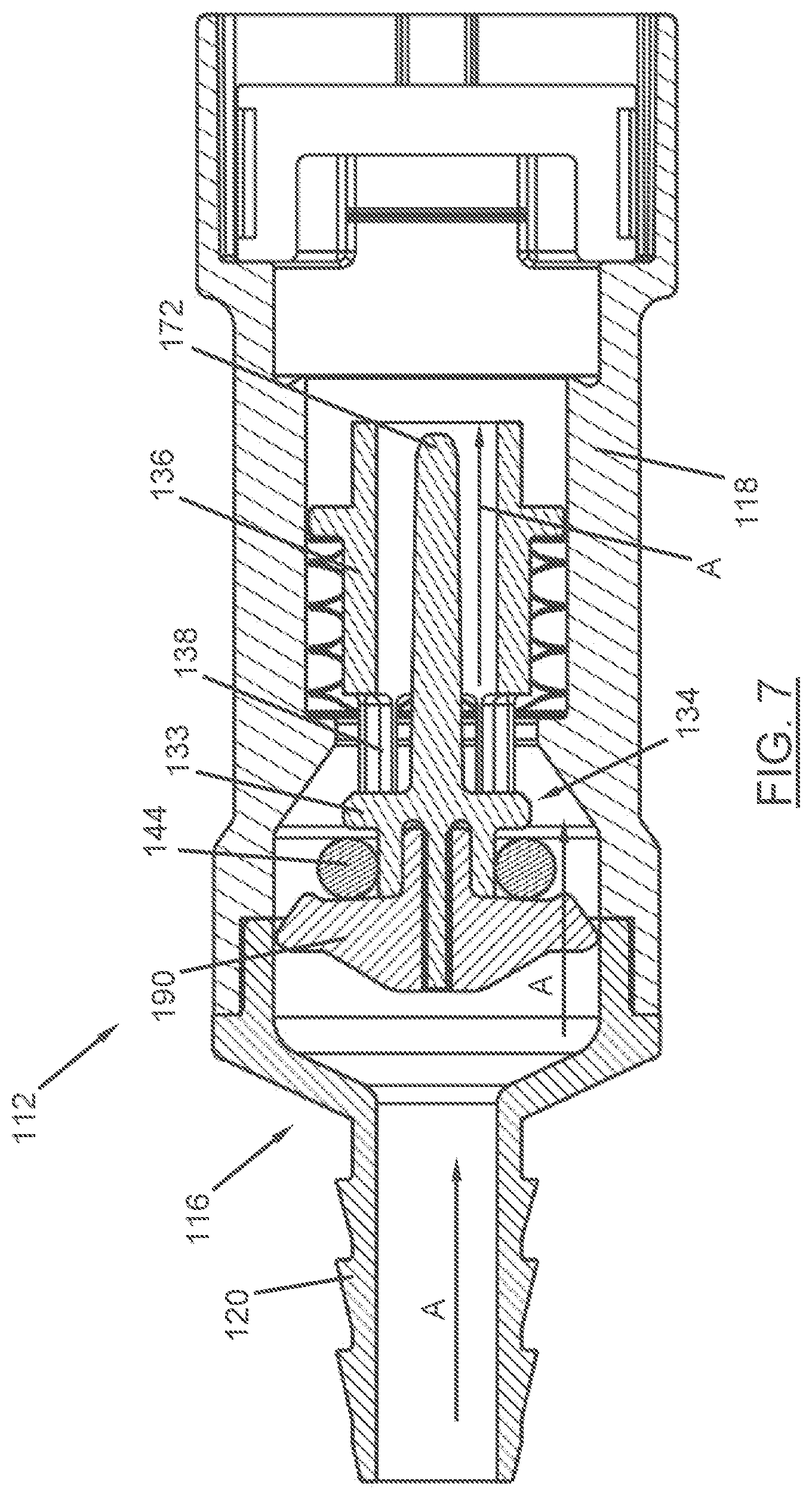Patent US12104734 Figure 7 – Receiving unit of a coupling device for fluid lines