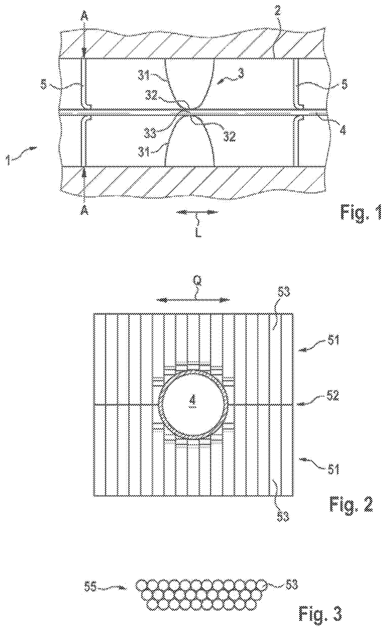 Patent US12104737 Figure 1 – Line feed-through for feeding a line through a building component