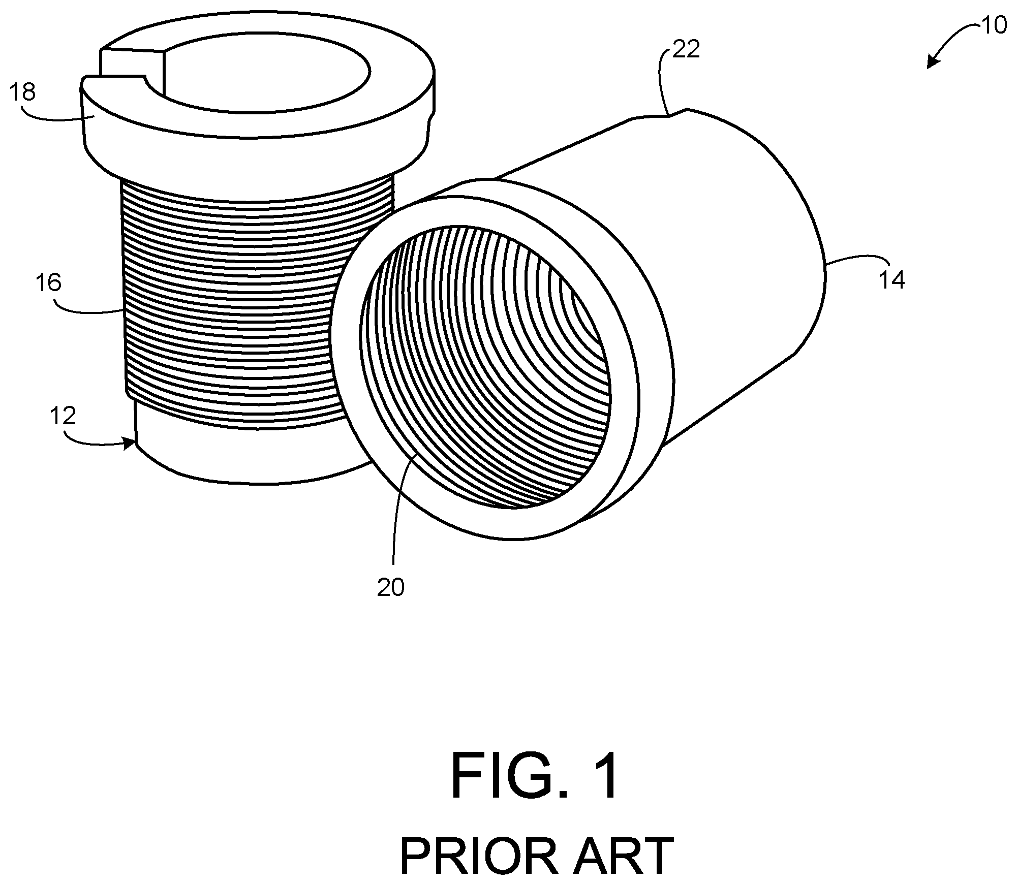 Patent US12104739 Figure 1 – Thread protector assembly for threads of a tubular