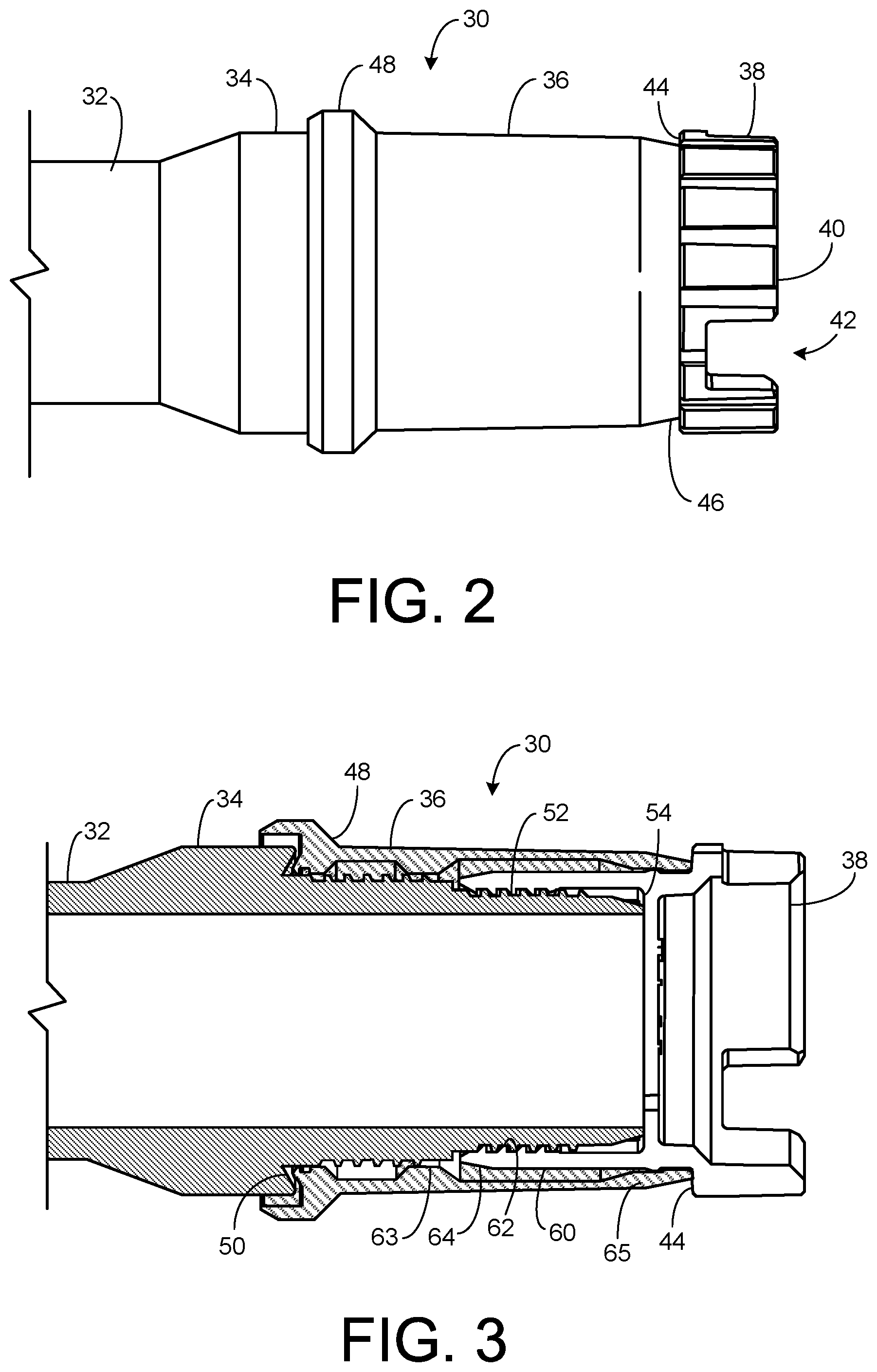 Patent US12104739 Figure 2 – Thread protector assembly for threads of a tubular