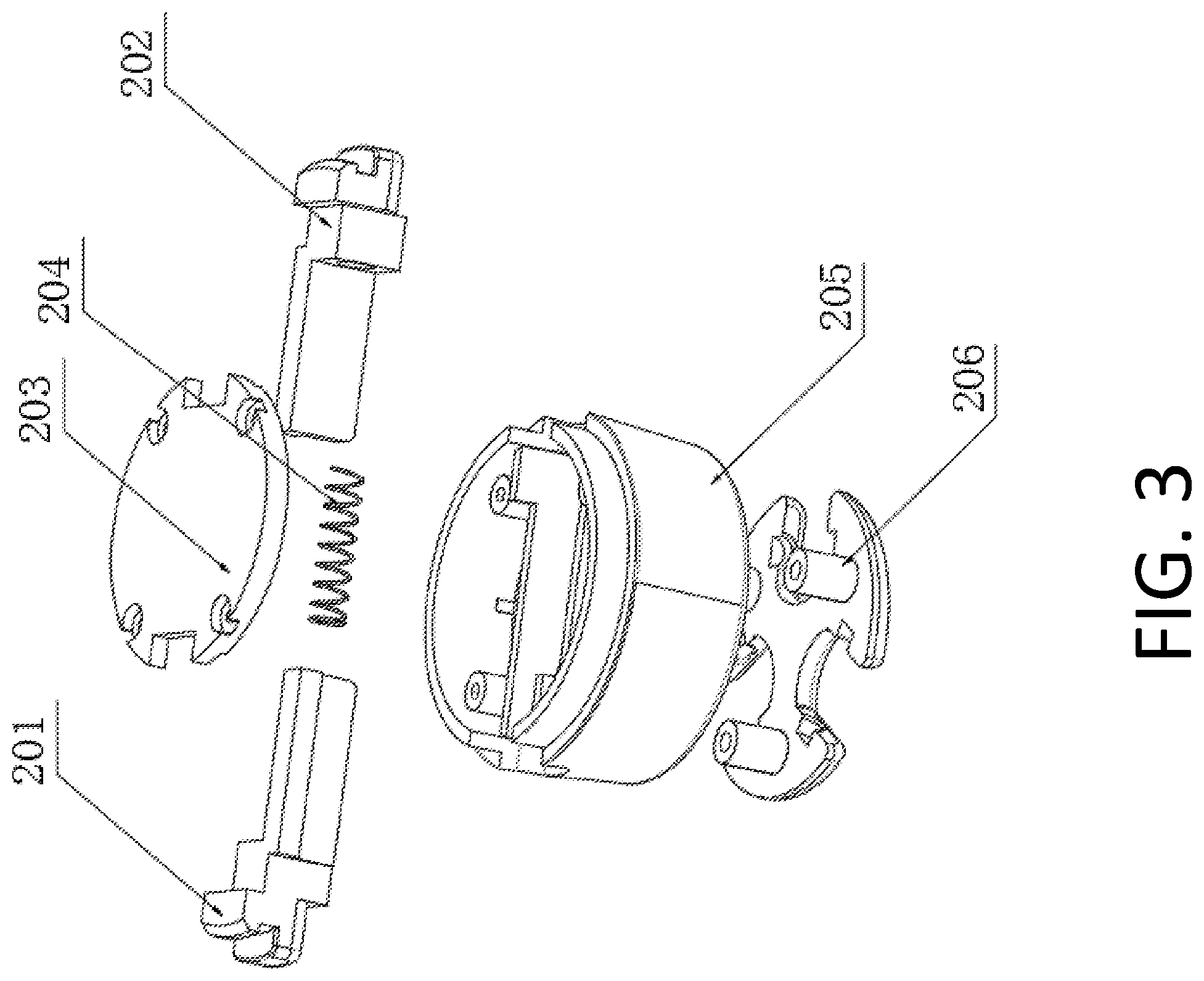 Patent US12104743 Figure 3 – Fan with double easy-installing buckles