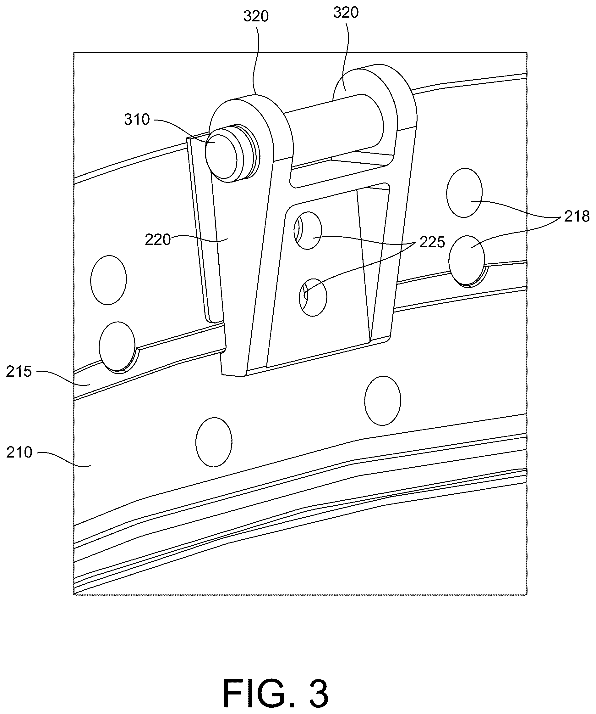 Patent US12104745 Figure 4 – Mounting flange and bracket for a space habitat