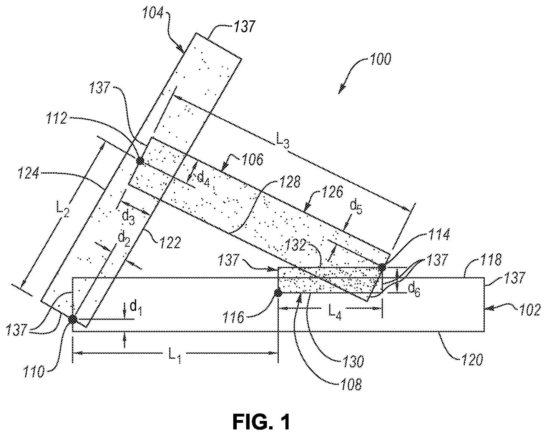 Patent US12104746 Figure 1 – Deployable structures, methods including the same and systems including the same