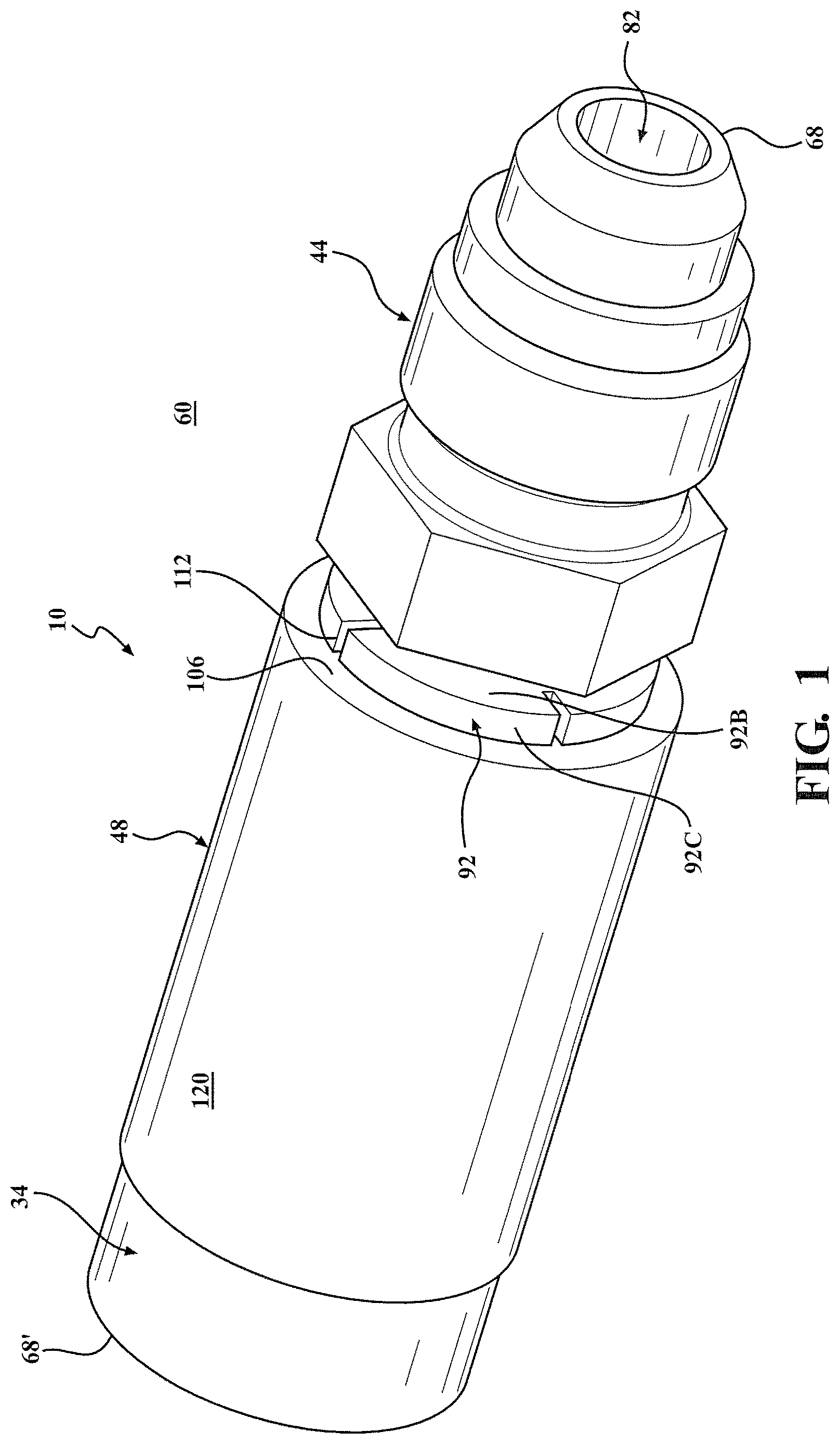 Patent US12104749 — Liner collapse mitigations for type IV conformable pressure vessels — Figure 1