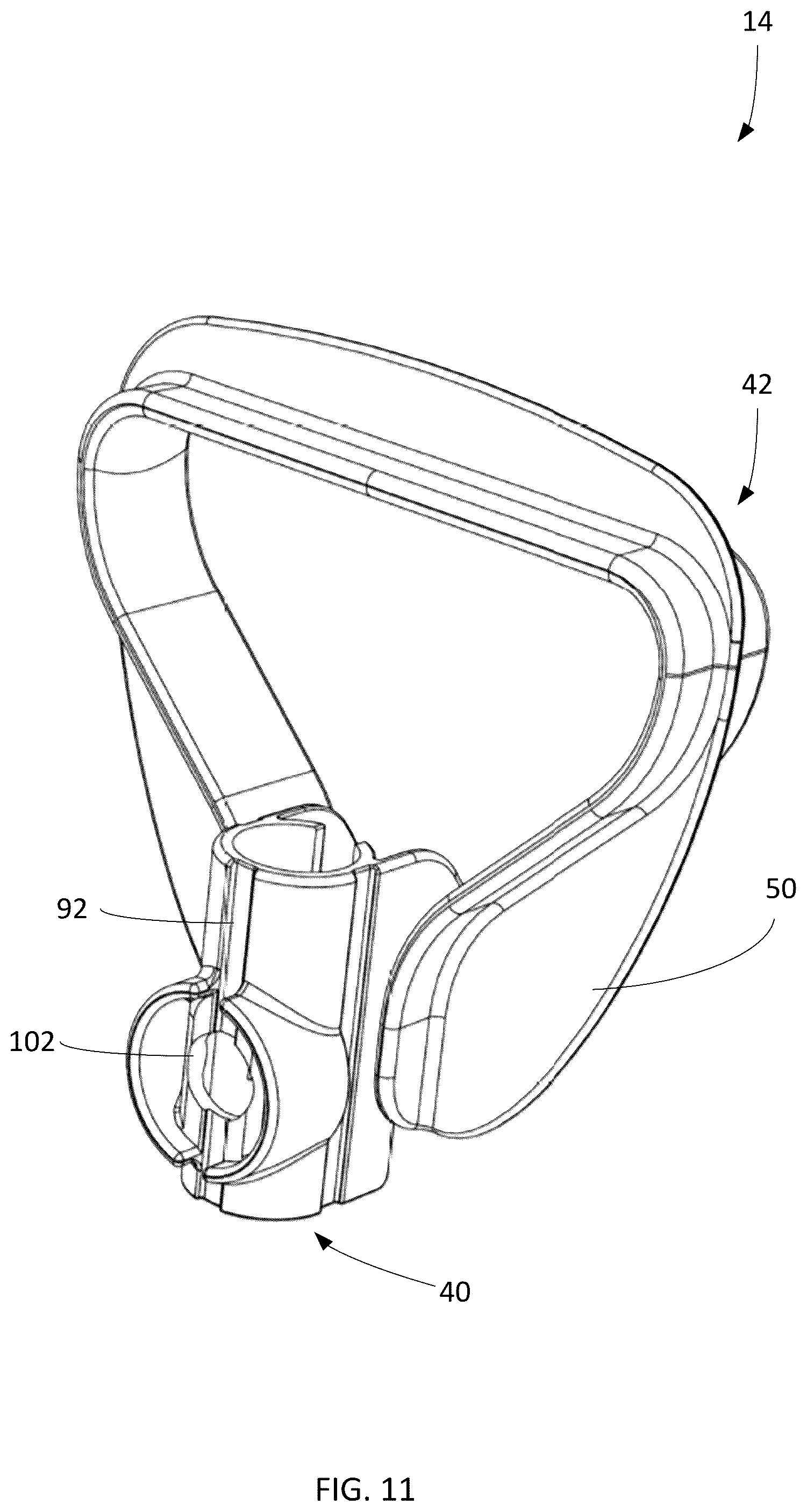 Patent US12104750 Figure 7 – Handle assembly for a portable pressurized gas cylinder