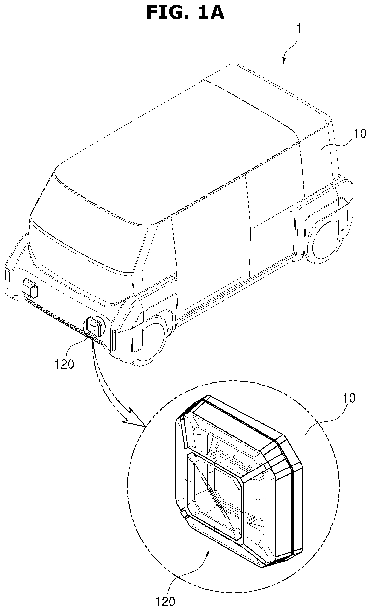 Patent US12104756 Figure 1 – Detachable light and vehicle including the same