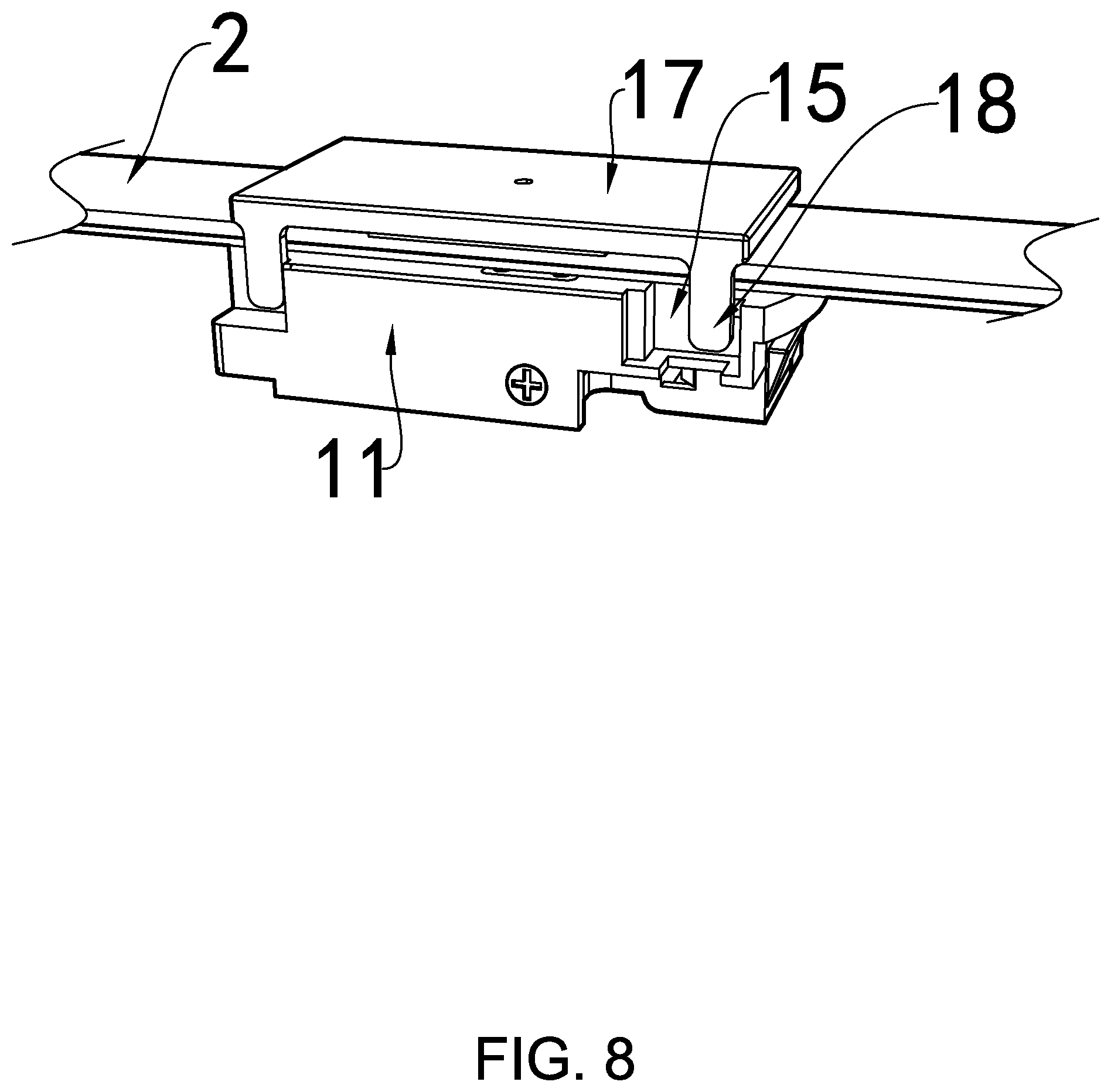 Patent US12104758 Figure 8 – Flexible low-voltage rail lighting system