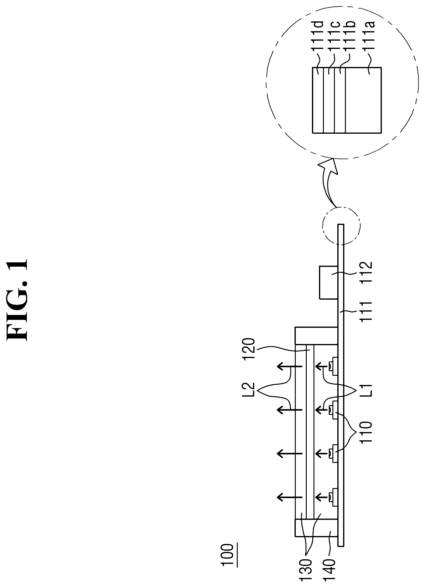 Patent US12104760 Figure 1 – Light emitting module and lamp for vehicle including the same