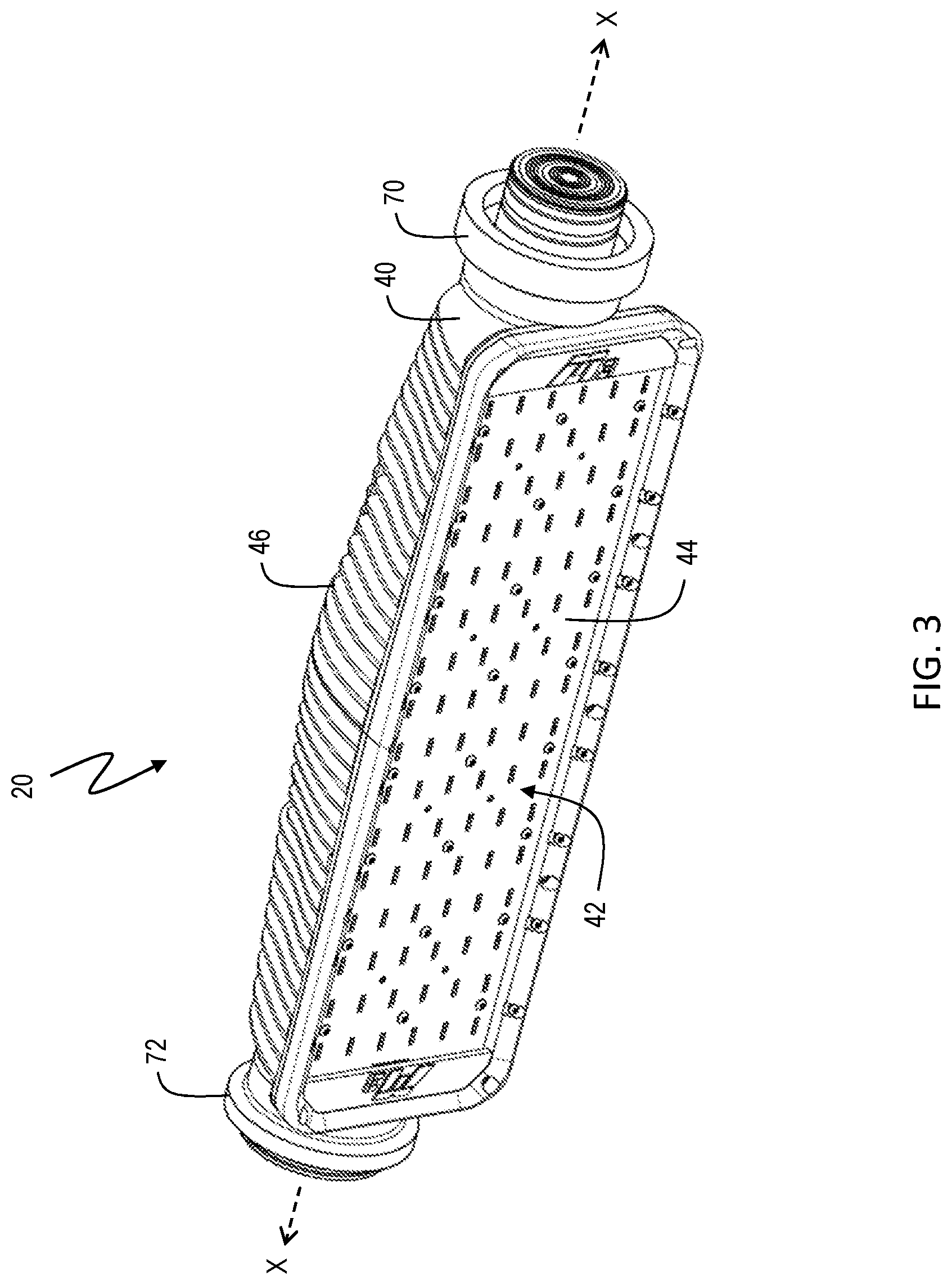 Patent US12104777 Figure 3 – Outdoor LED illumination system with pole-mounted backplane