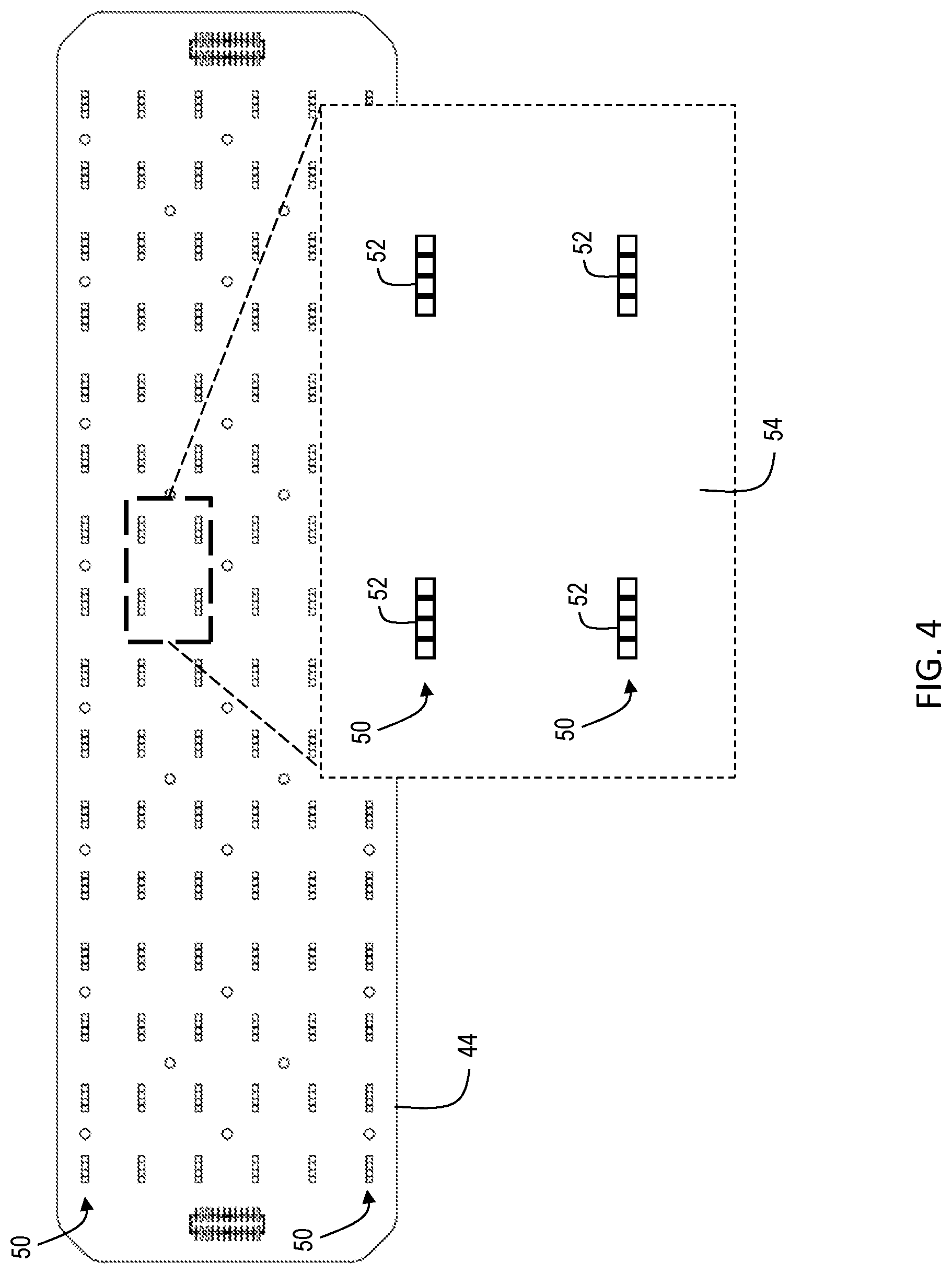 Patent US12104777 Figure 4 – Outdoor LED illumination system with pole-mounted backplane