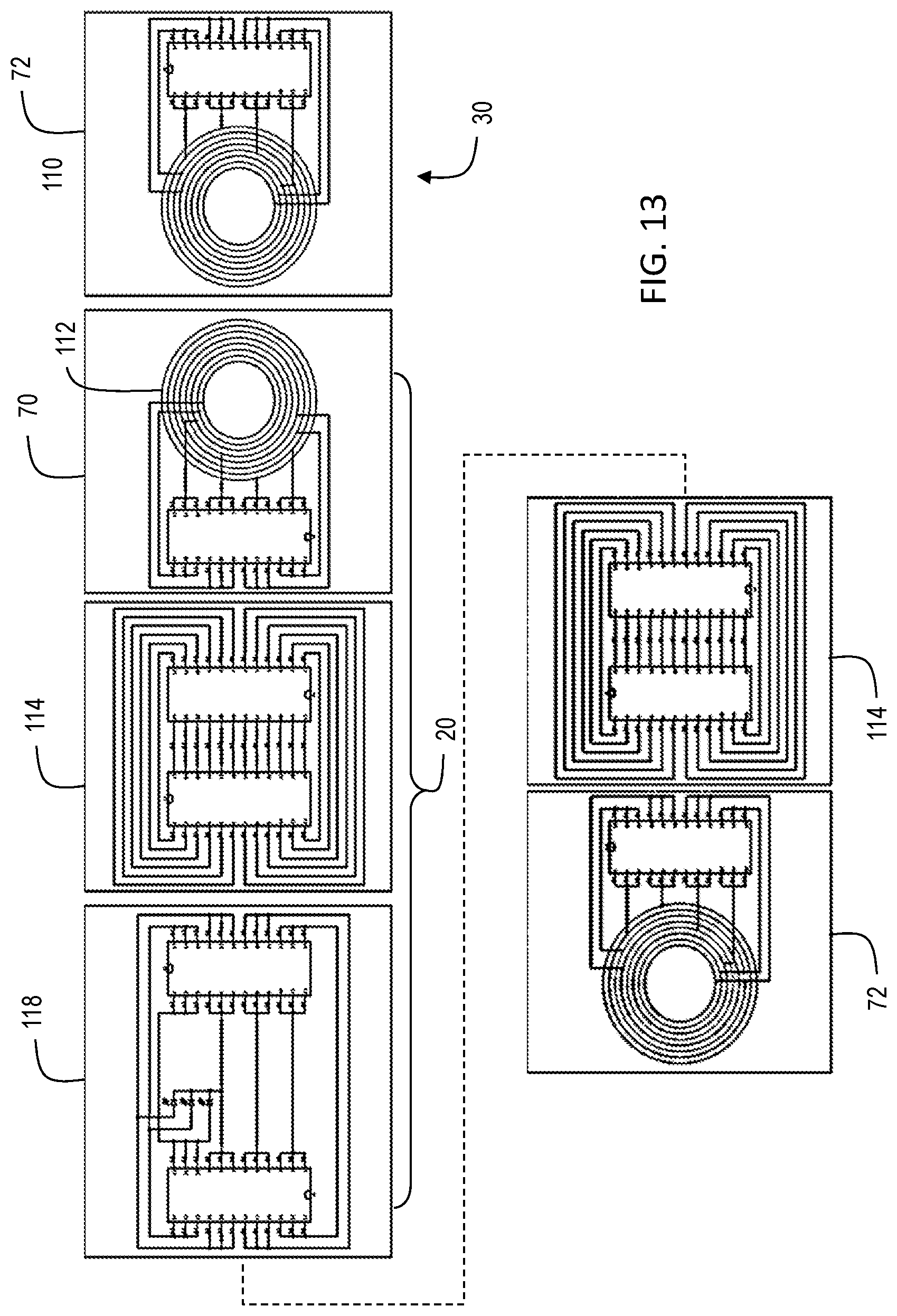 Patent US12104777 Figure 13 – Outdoor LED illumination system with pole-mounted backplane