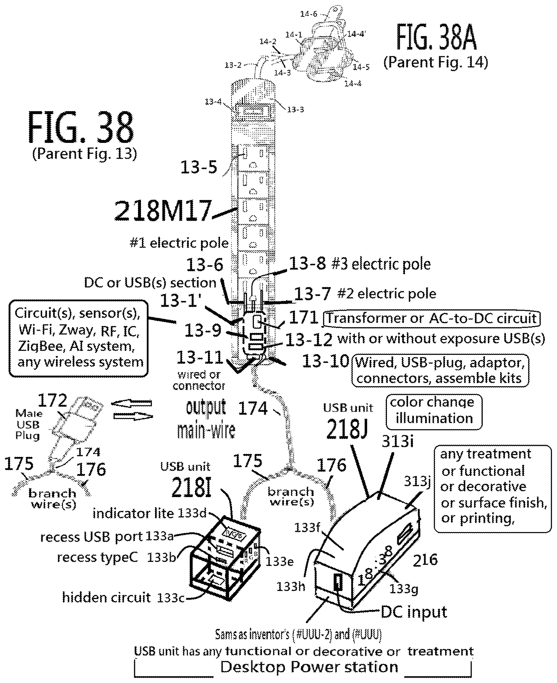 Patent US12104779 Figure 19 – LED desk/floor lamp