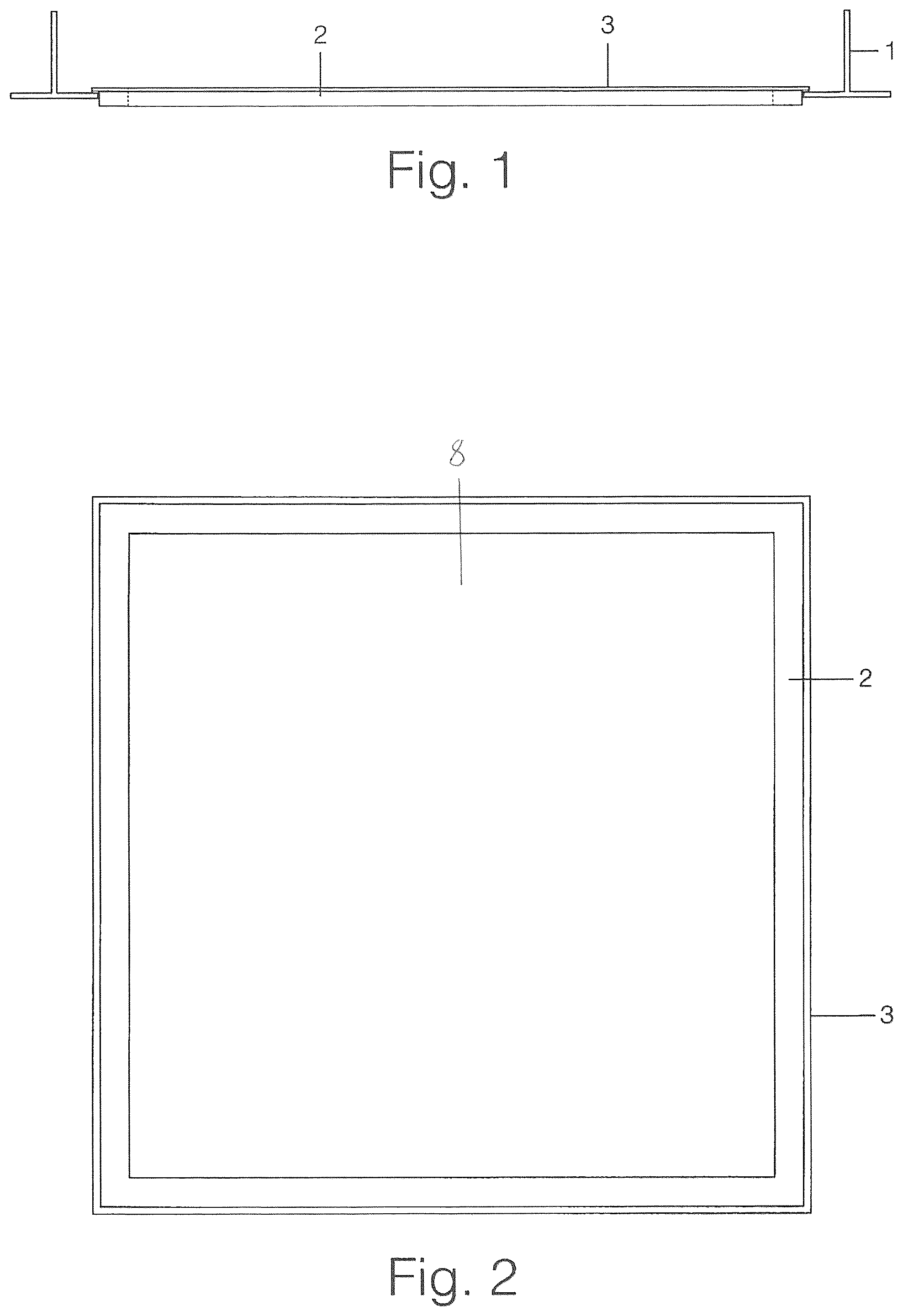 Patent US12104782 — Acoustic panel with LED light fixture — Figure 1
