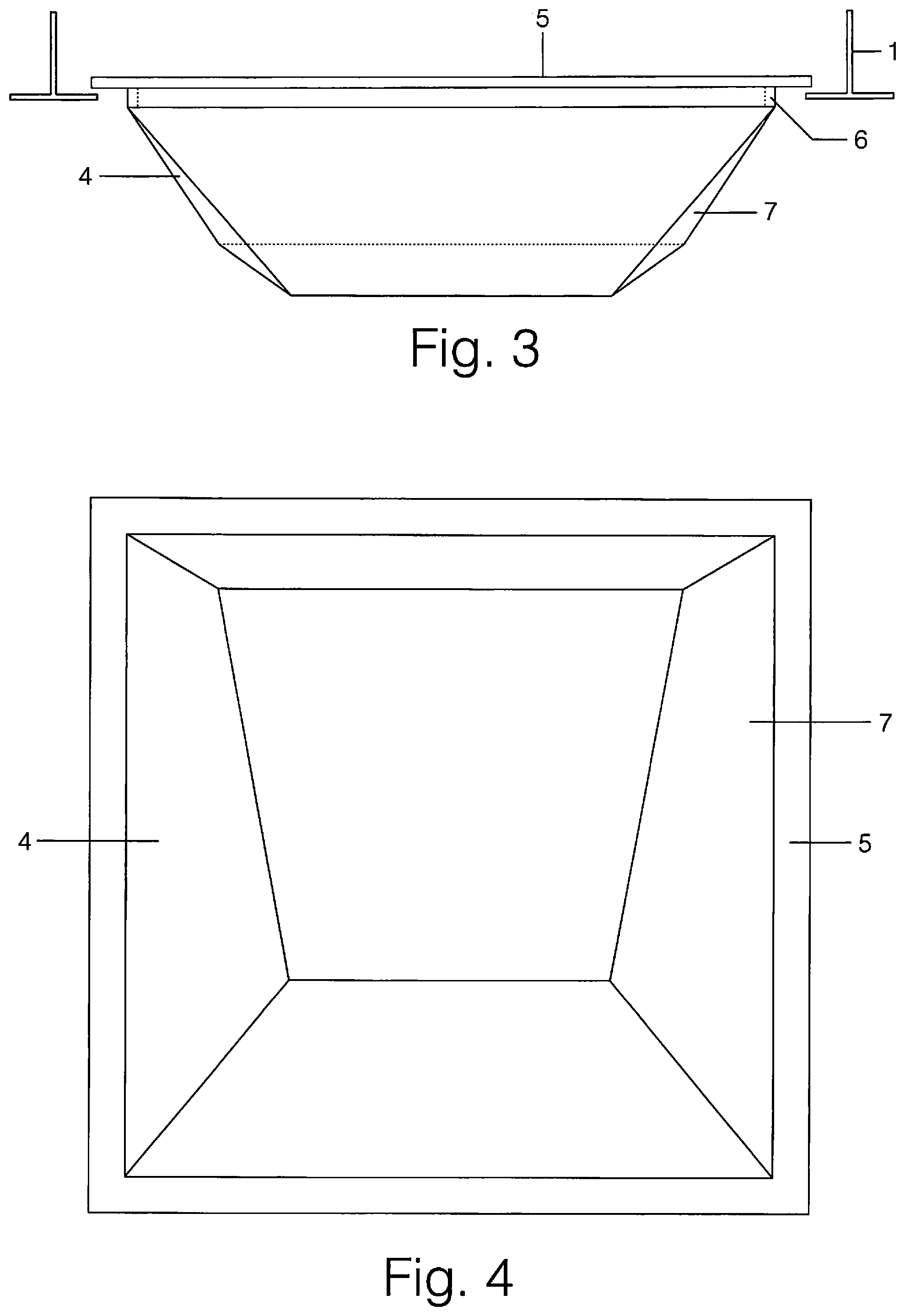 Patent US12104782 Figure 2 – Acoustic panel with LED light fixture