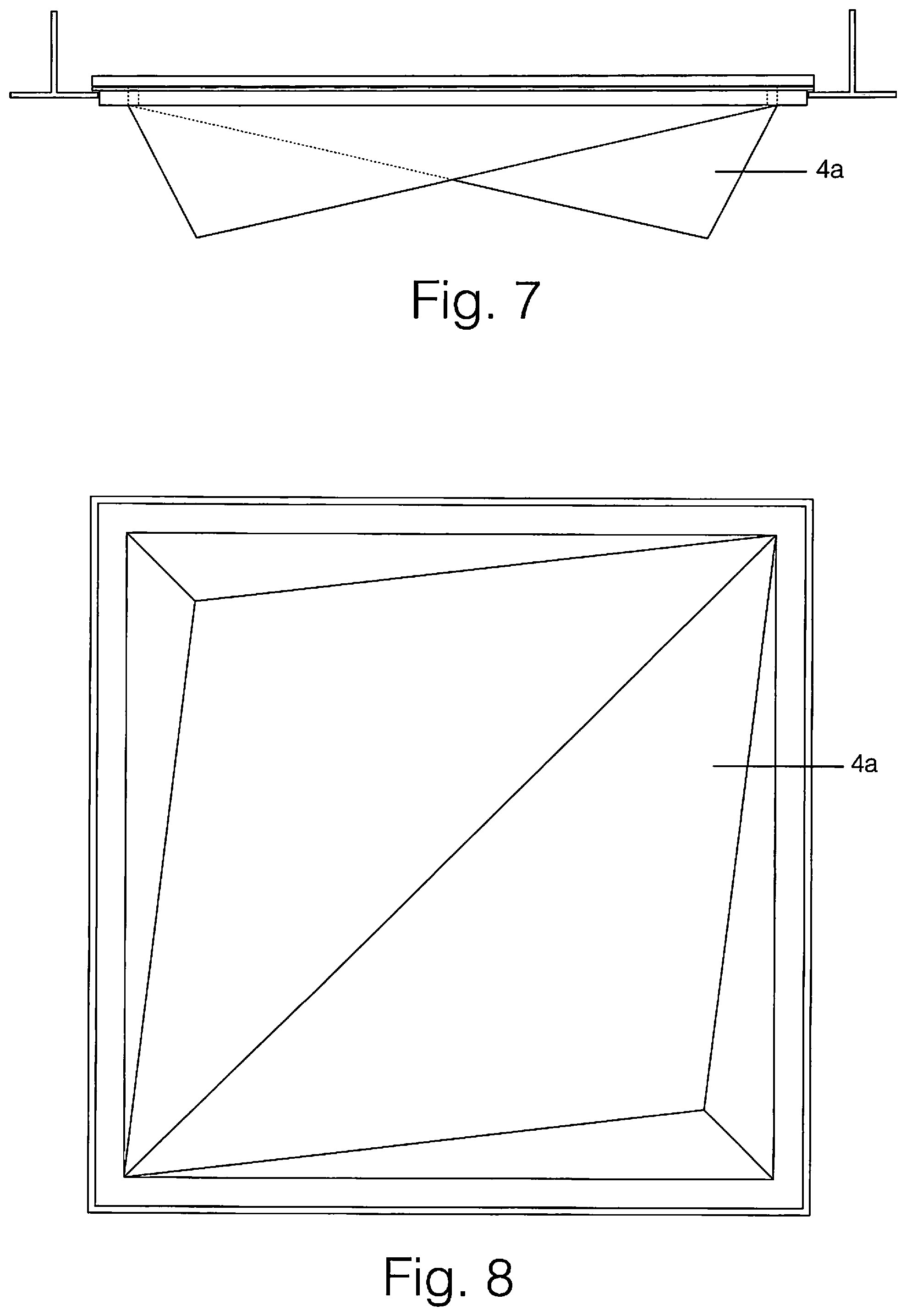 Patent US12104782 Figure 4 – Acoustic panel with LED light fixture