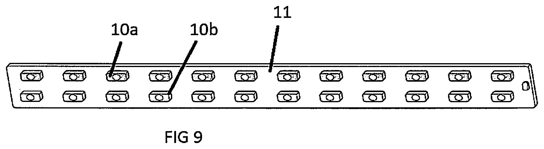 Patent US12104782 Figure 5 – Acoustic panel with LED light fixture