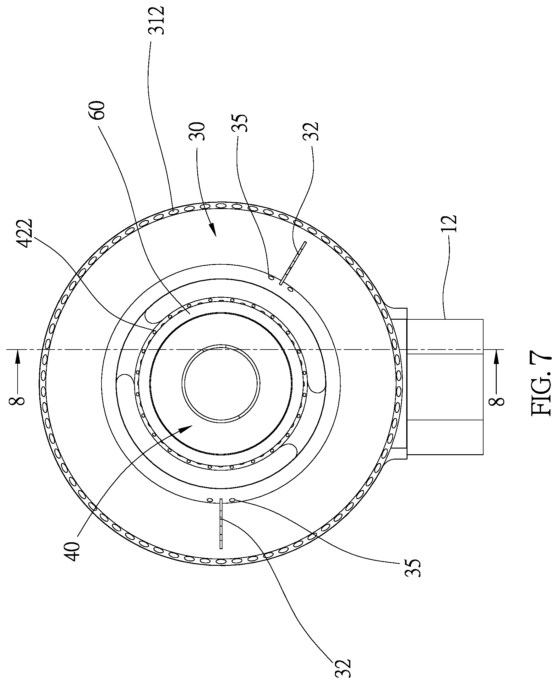 Patent US12104786 Figure 7 – Burner of gas stove
