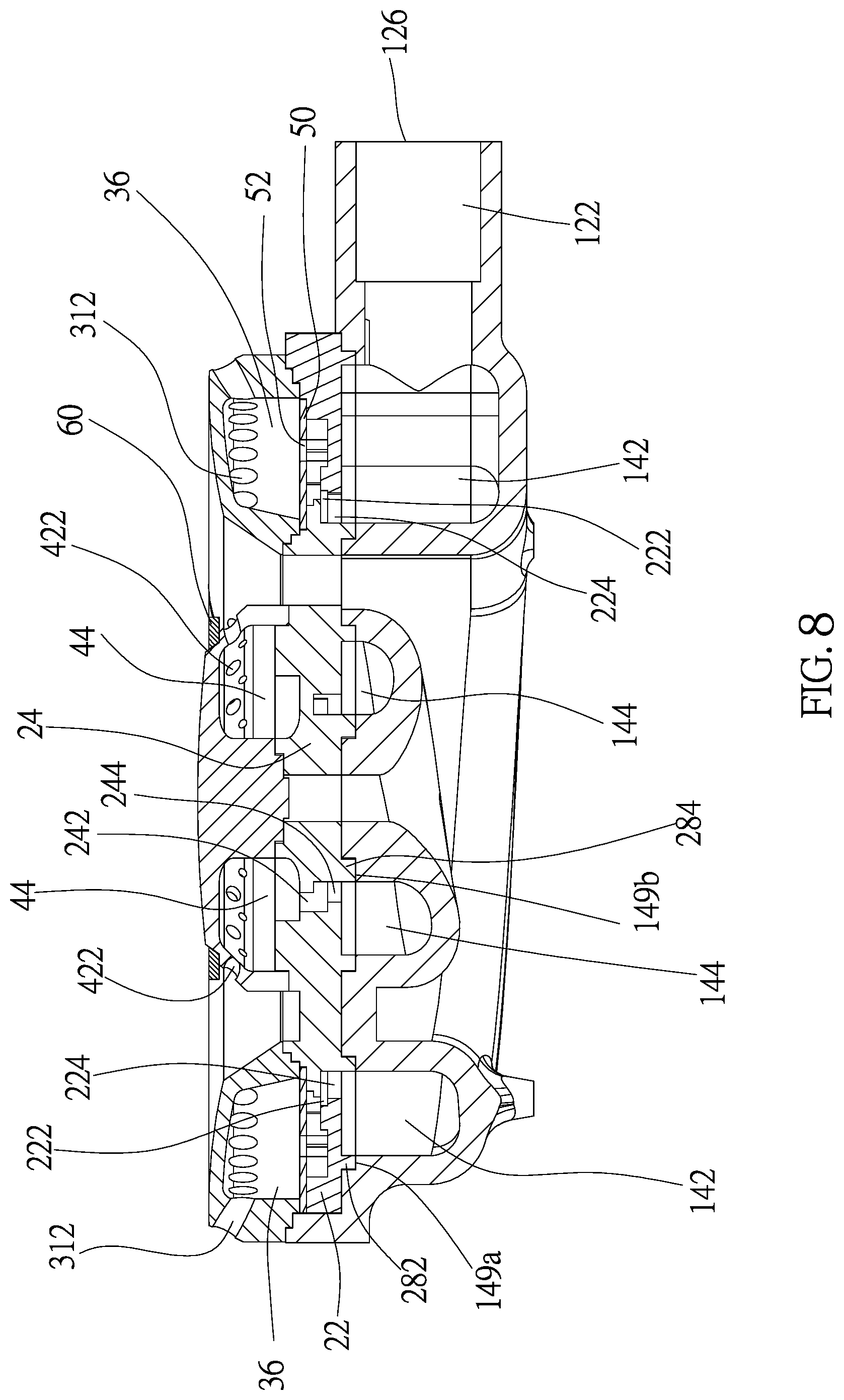 Patent US12104786 Figure 8 – Burner of gas stove