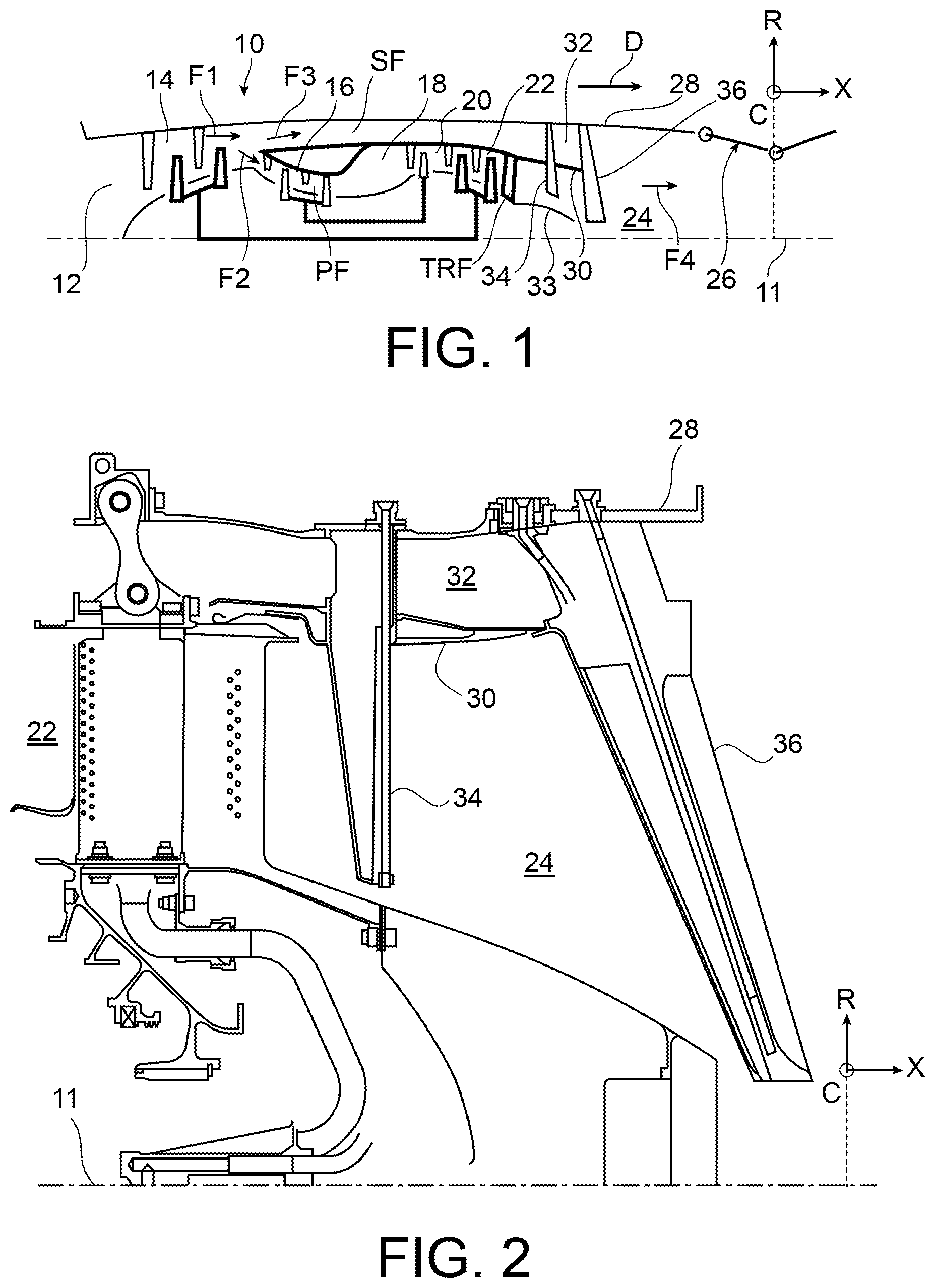 Patent US12104793 Figure 1 – Fuel injection device for a turbojet engine afterburner