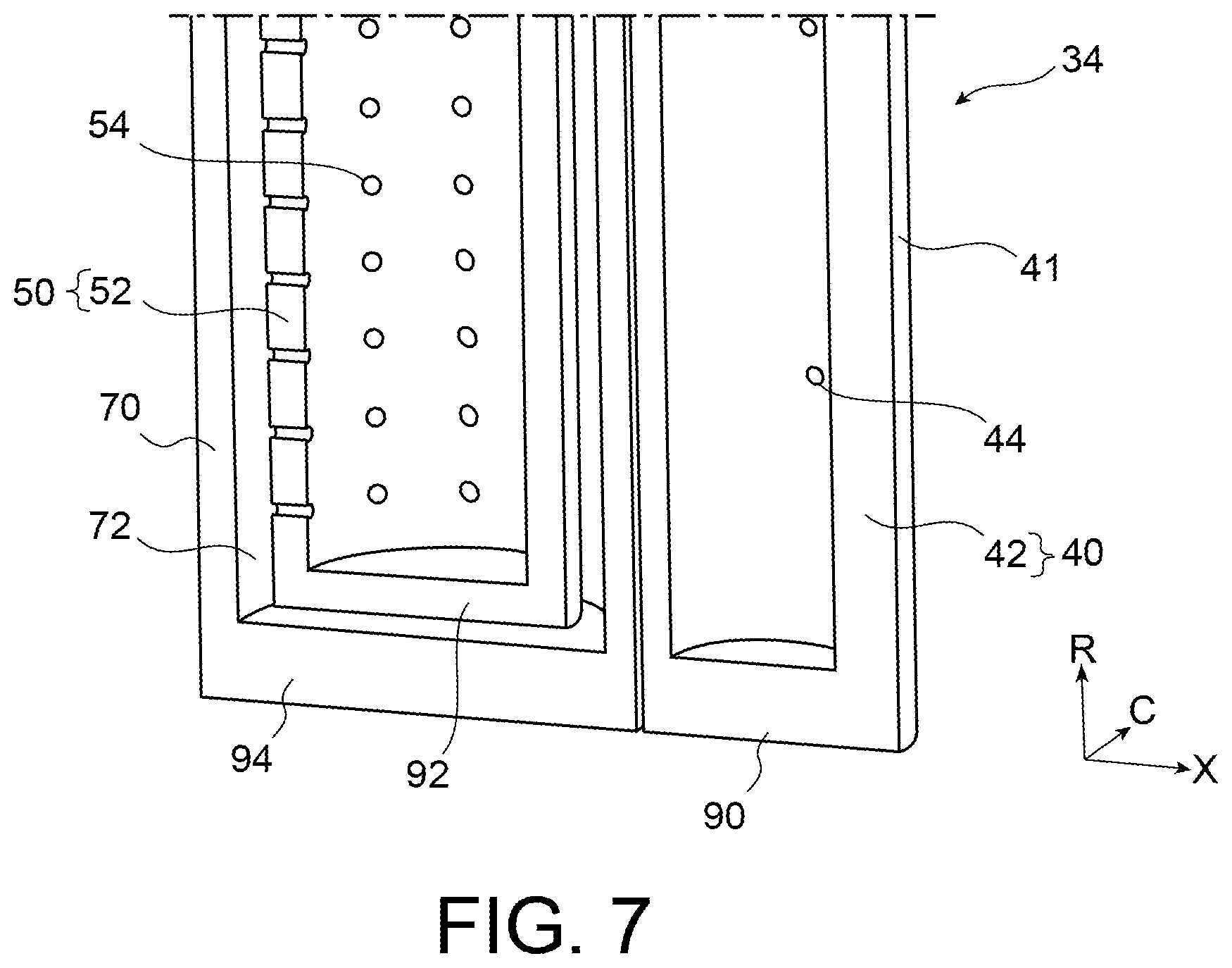 Patent US12104793 Figure 5 – Fuel injection device for a turbojet engine afterburner