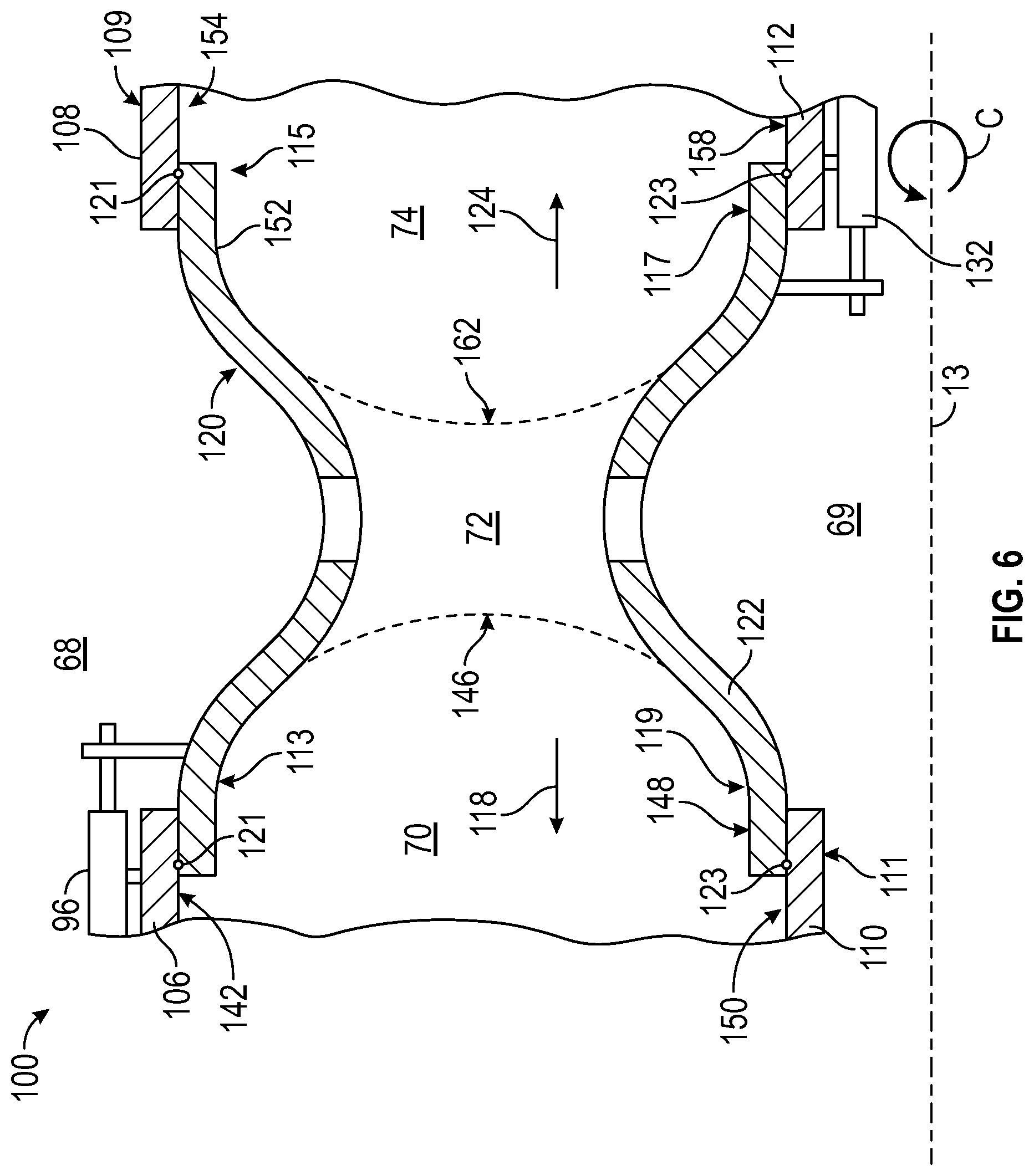 Patent US12104795 Figure 6 – Combustor with a variable primary zone combustion chamber