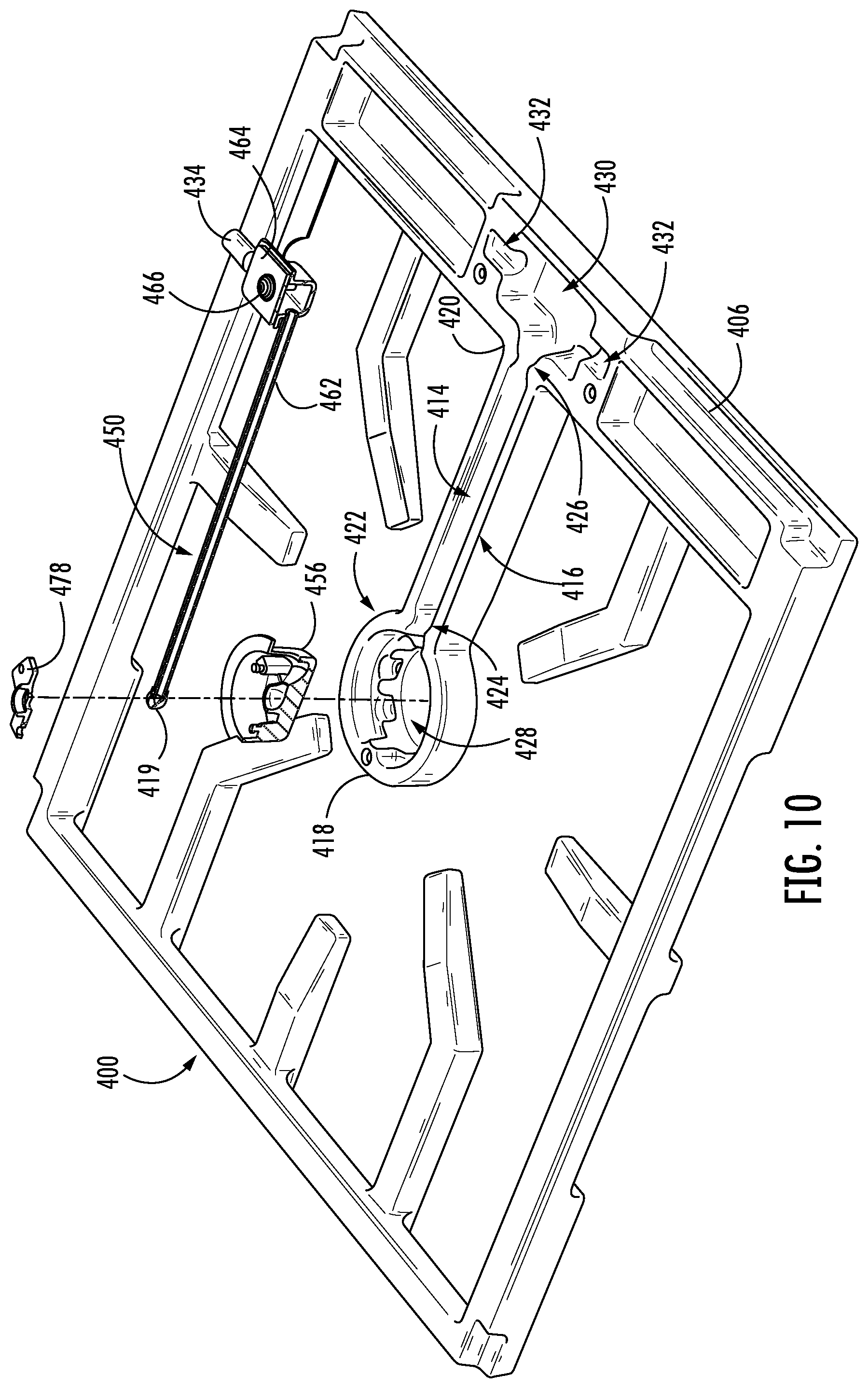 Patent US12104800 Figure 10 – Cooktop appliance with a cantilevered temperature sensor