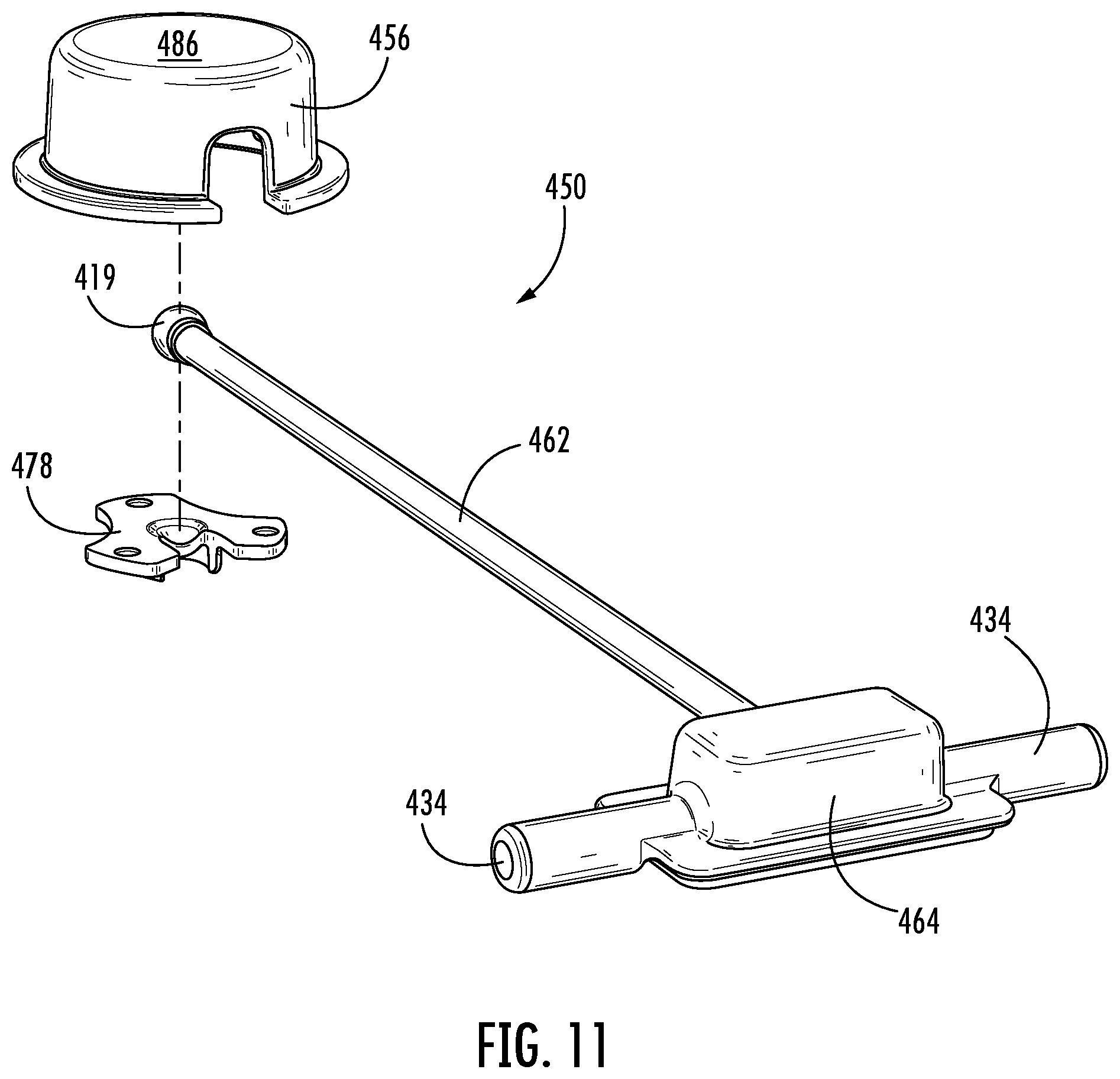 Patent US12104800 Figure 11 – Cooktop appliance with a cantilevered temperature sensor