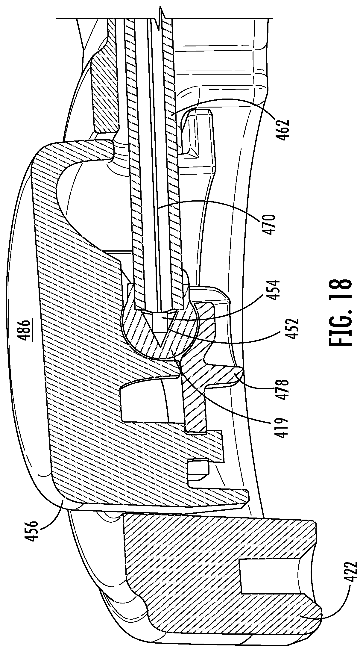 Patent US12104800 Figure 18 – Cooktop appliance with a cantilevered temperature sensor