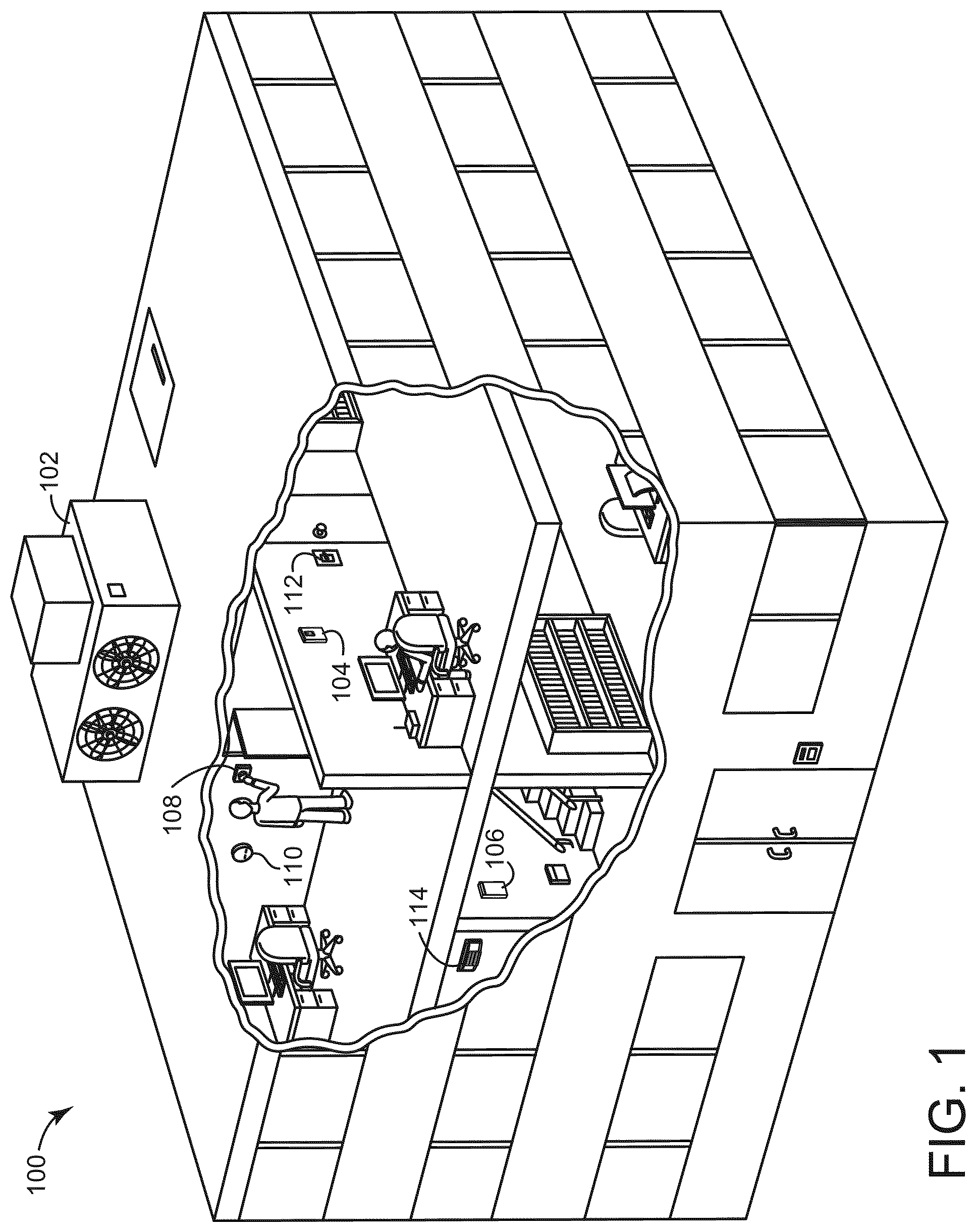 Patent US12104808 Figure 1 – Building sensor with self-configuring analog output circuit with fault detection