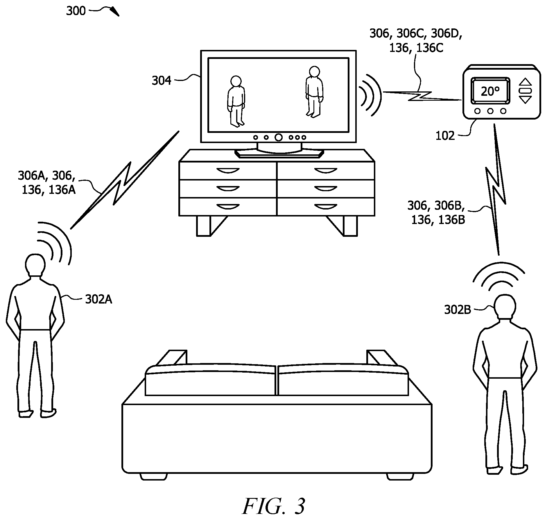 Patent US12104815 Figure 3 – Occupancy tracking using environmental information