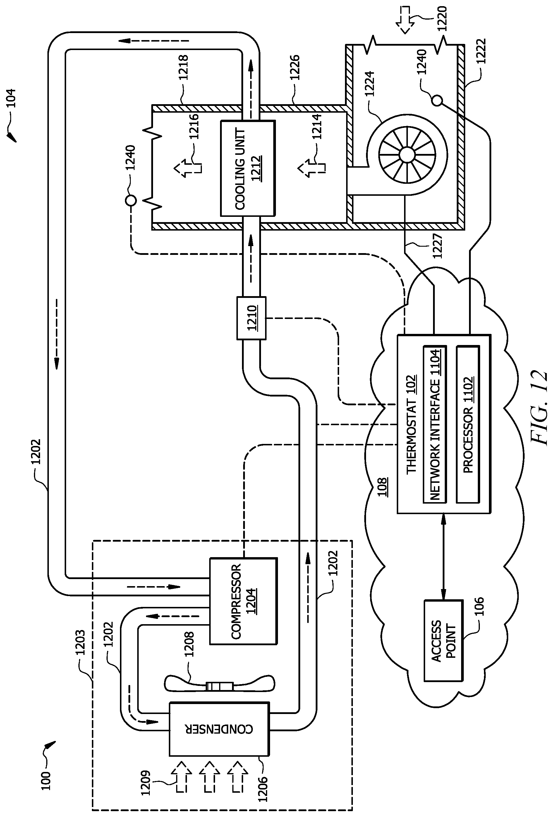 Patent US12104815 Figure 10 – Occupancy tracking using environmental information