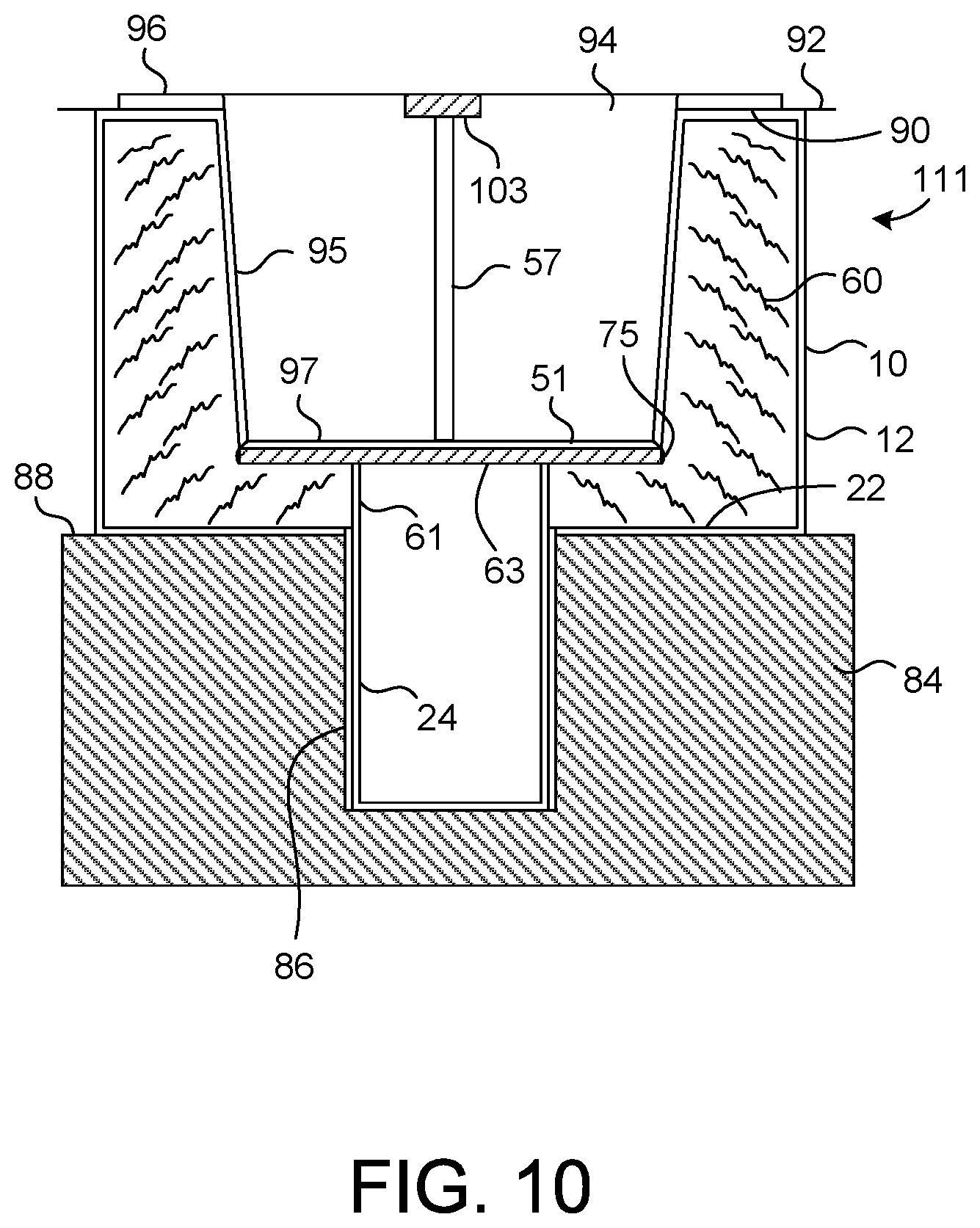 Patent US12104820 Figure 8 – Plug with rotating flap for process for use in a forming an insulated register box