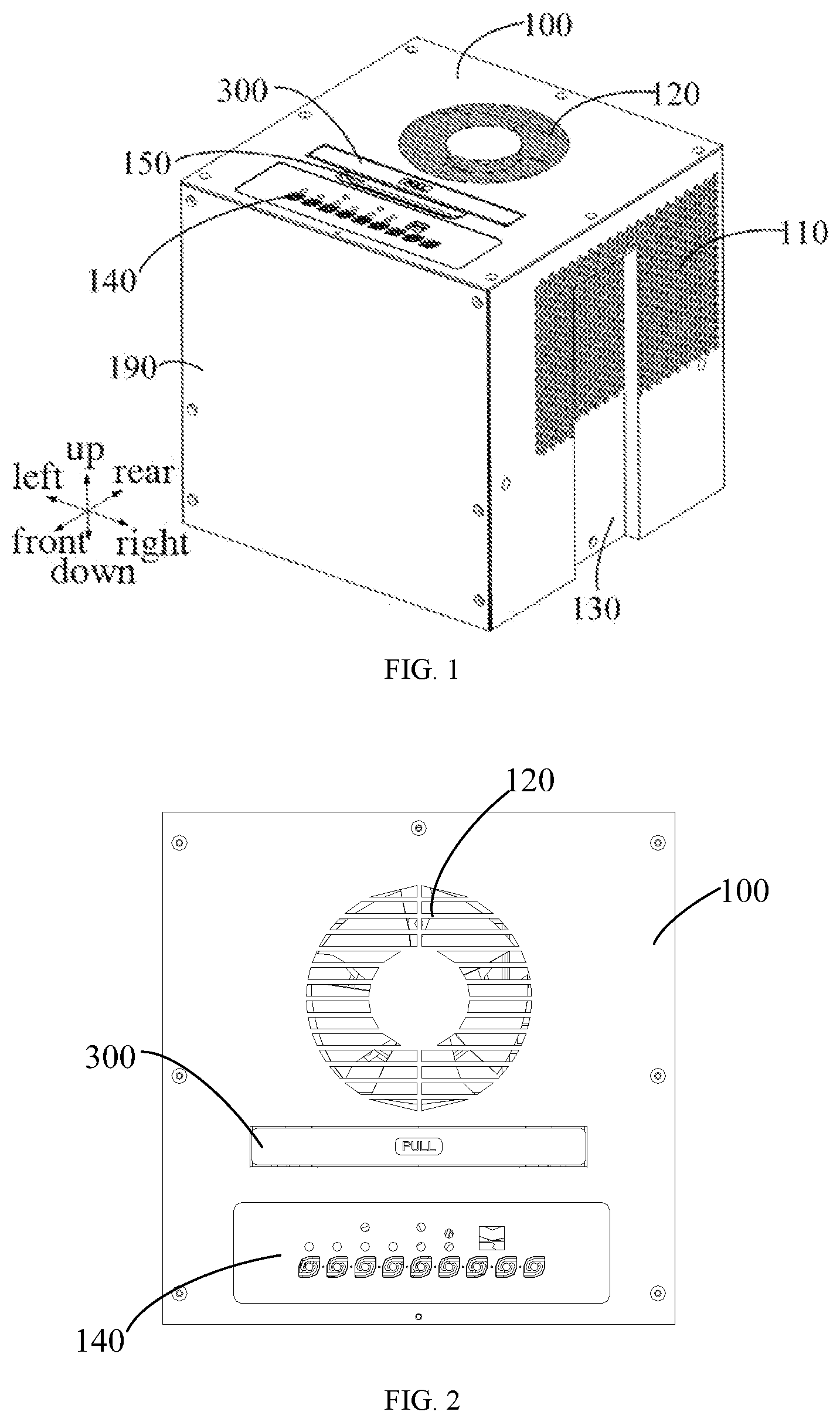 Patent US12104822 Figure 1 – Dehumidifier with nesting water tank