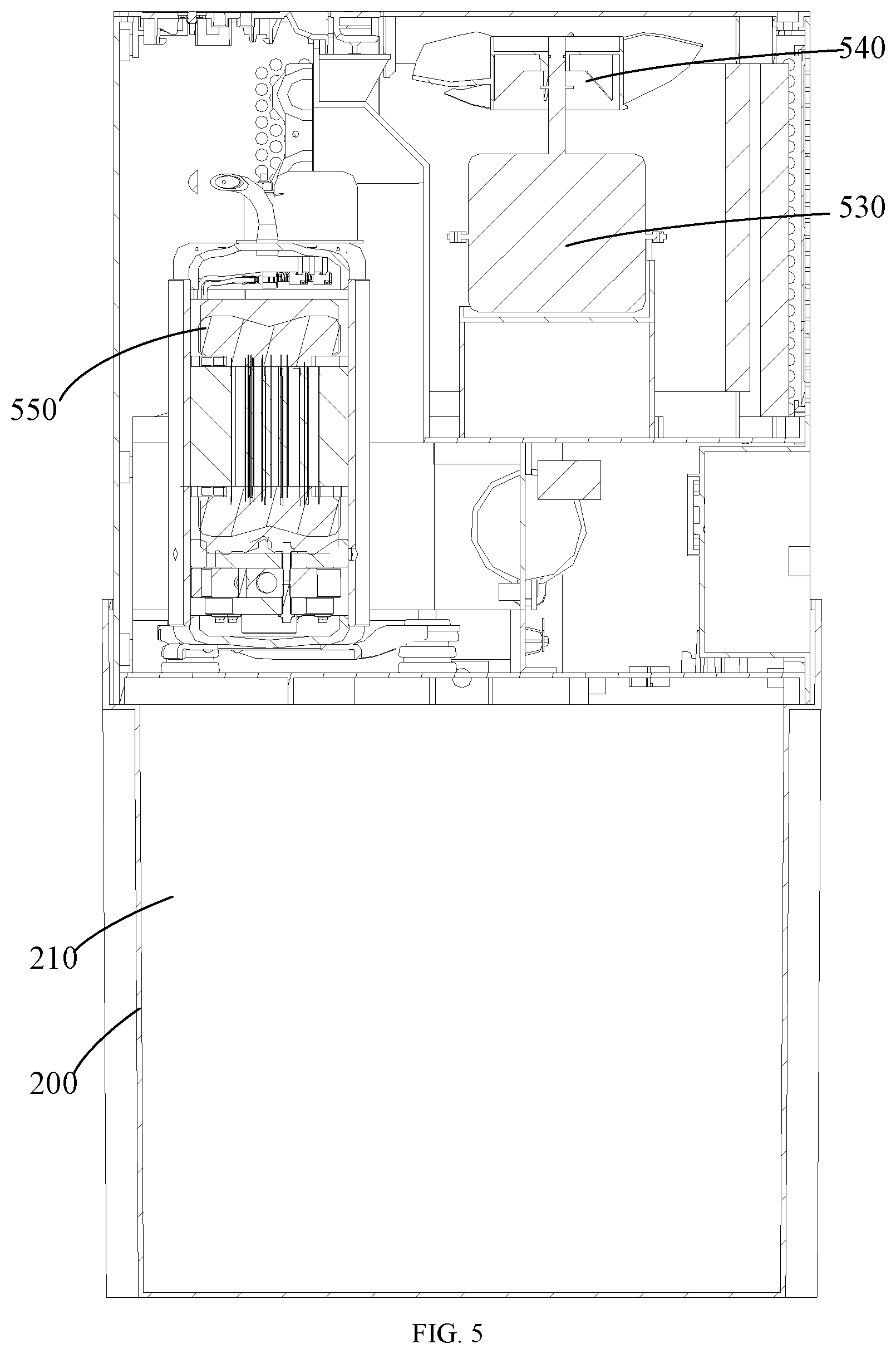 Patent US12104822 Figure 3 – Dehumidifier with nesting water tank