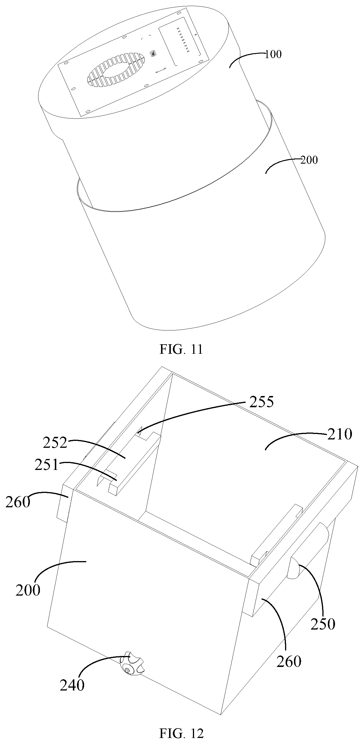 Patent US12104822 Figure 6 – Dehumidifier with nesting water tank