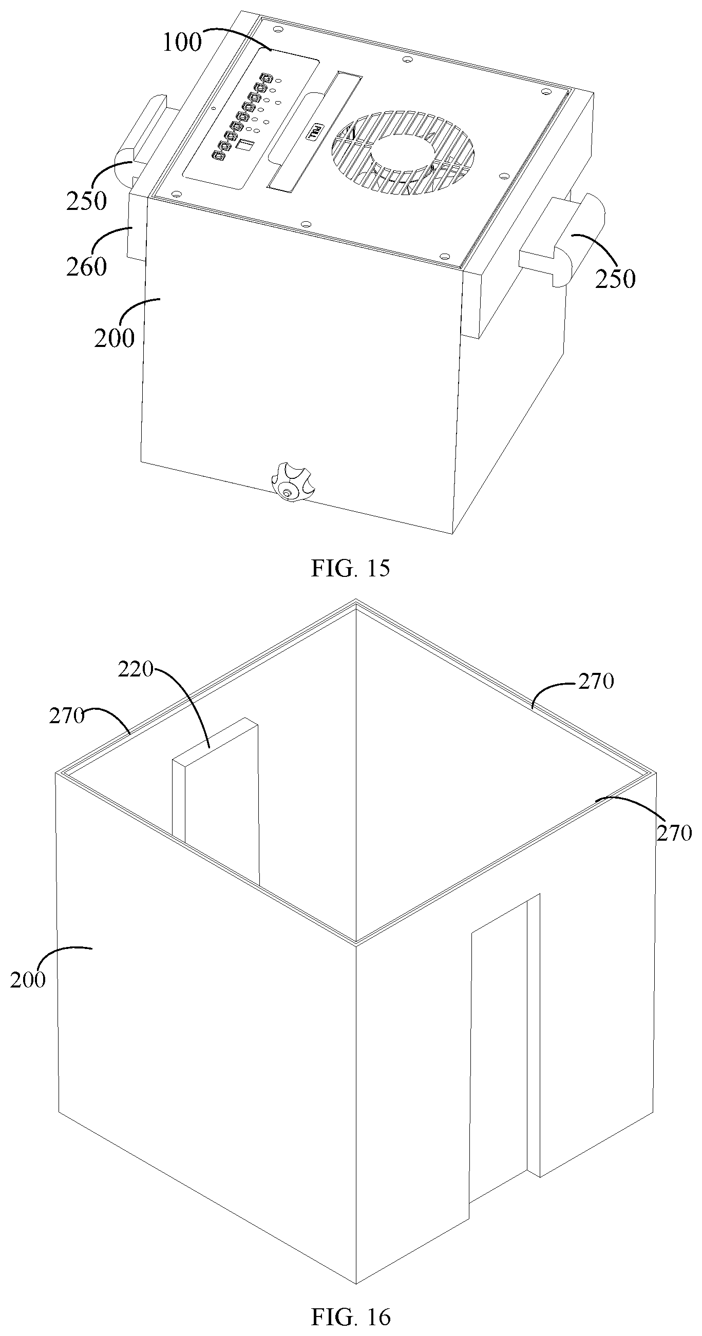 Patent US12104822 Figure 8 – Dehumidifier with nesting water tank