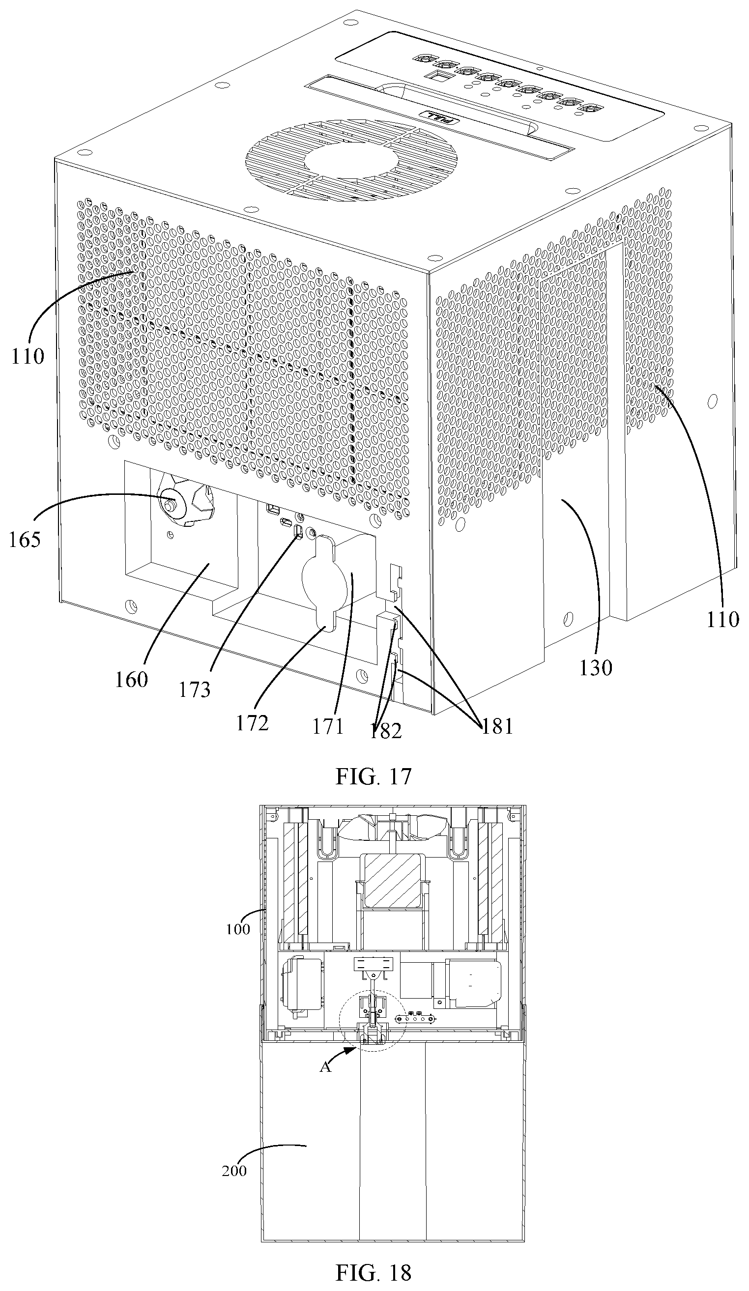 Patent US12104822 Figure 9 – Dehumidifier with nesting water tank