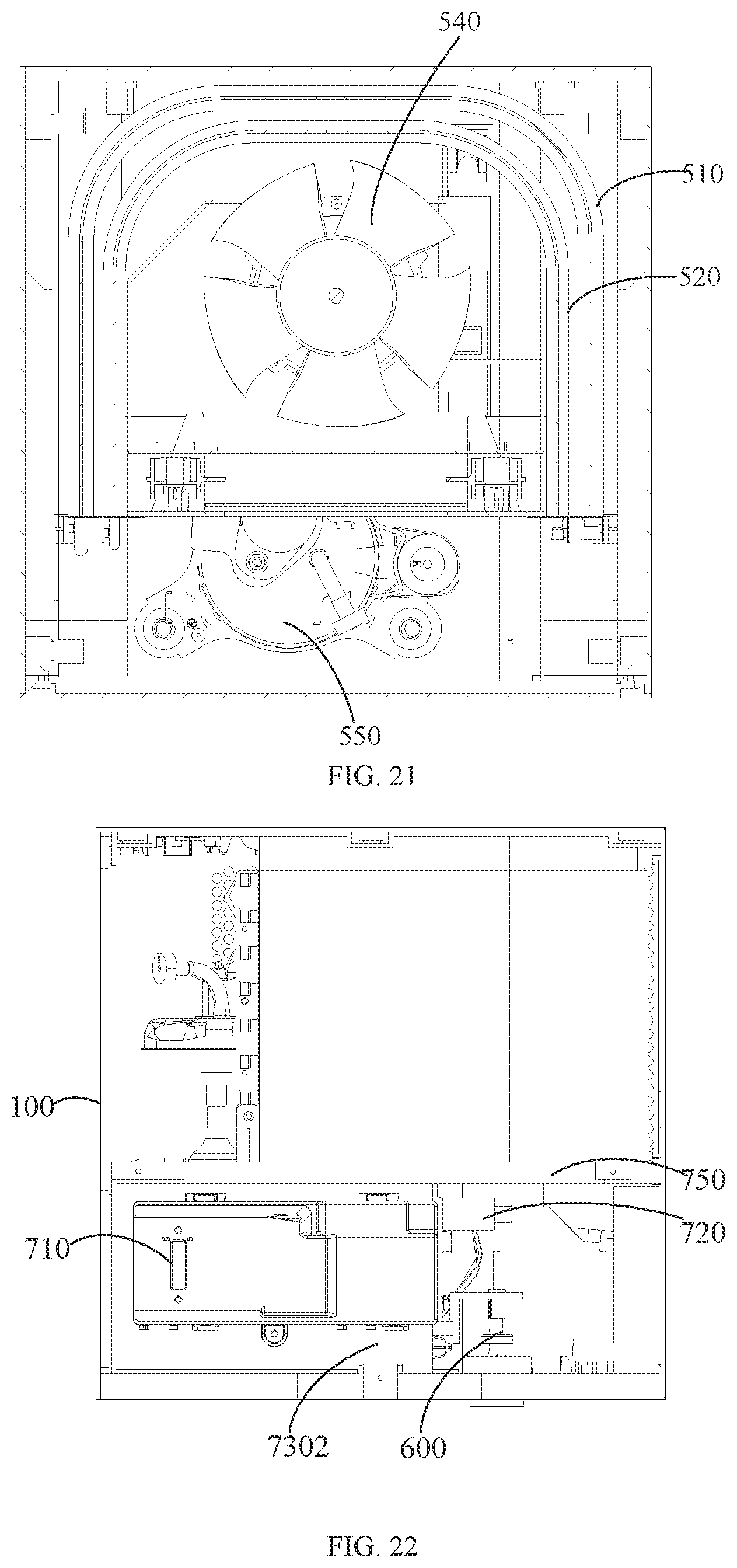 Patent US12104822 Figure 11 – Dehumidifier with nesting water tank